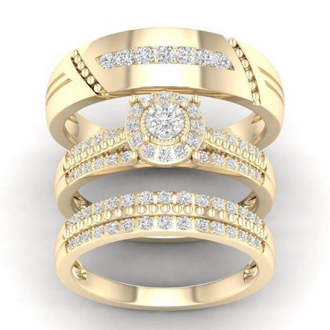 10K Yellow 0.50Ct D-Ladies Rings