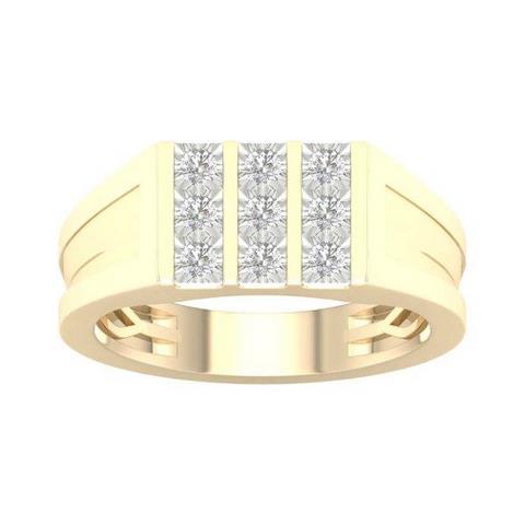 10K Yellow 0.15Ct D-Mens Rings