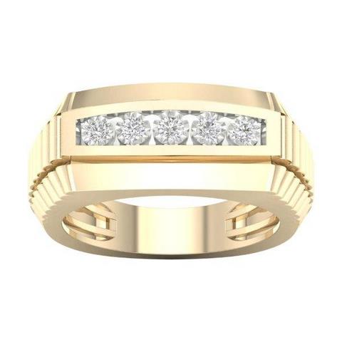 10K Yellow 0.20Ct D-Mens Rings