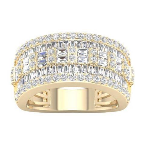10K Yellow 2.00Ct D-Mens Bands
