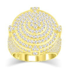 10K Yellow 3.61Ct D-Mens Ring