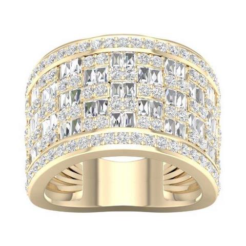 10K Yellow 3.00Ct D-Mens Bands