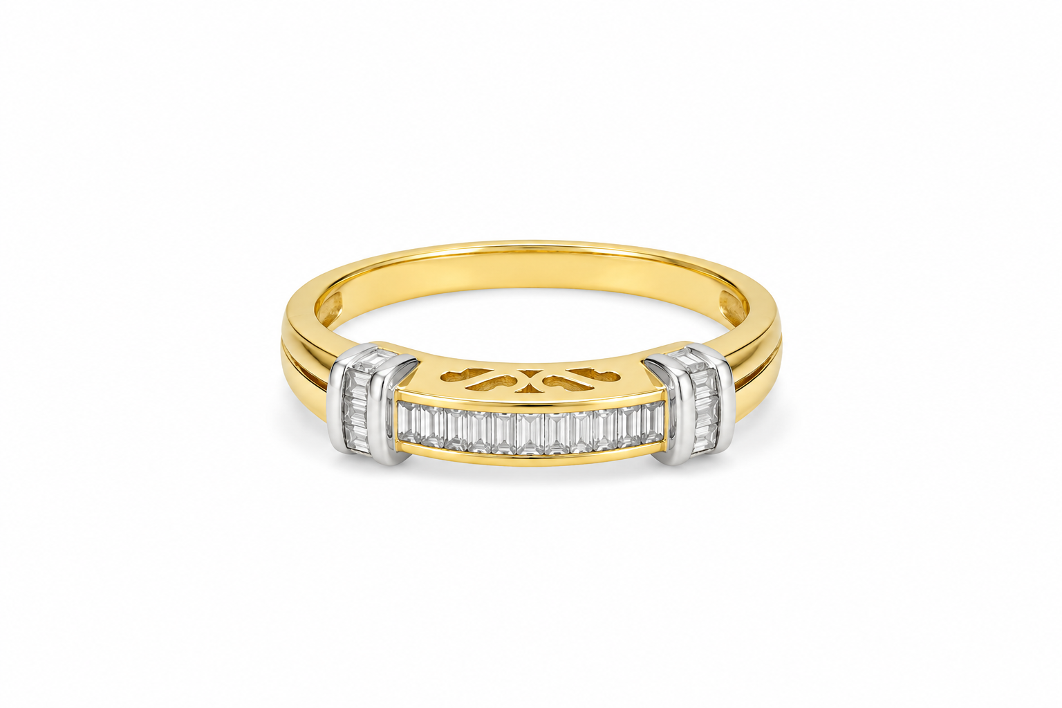 14KT Two Tone 0.35 CTW Diamond Band [A3B7 - K21H00]