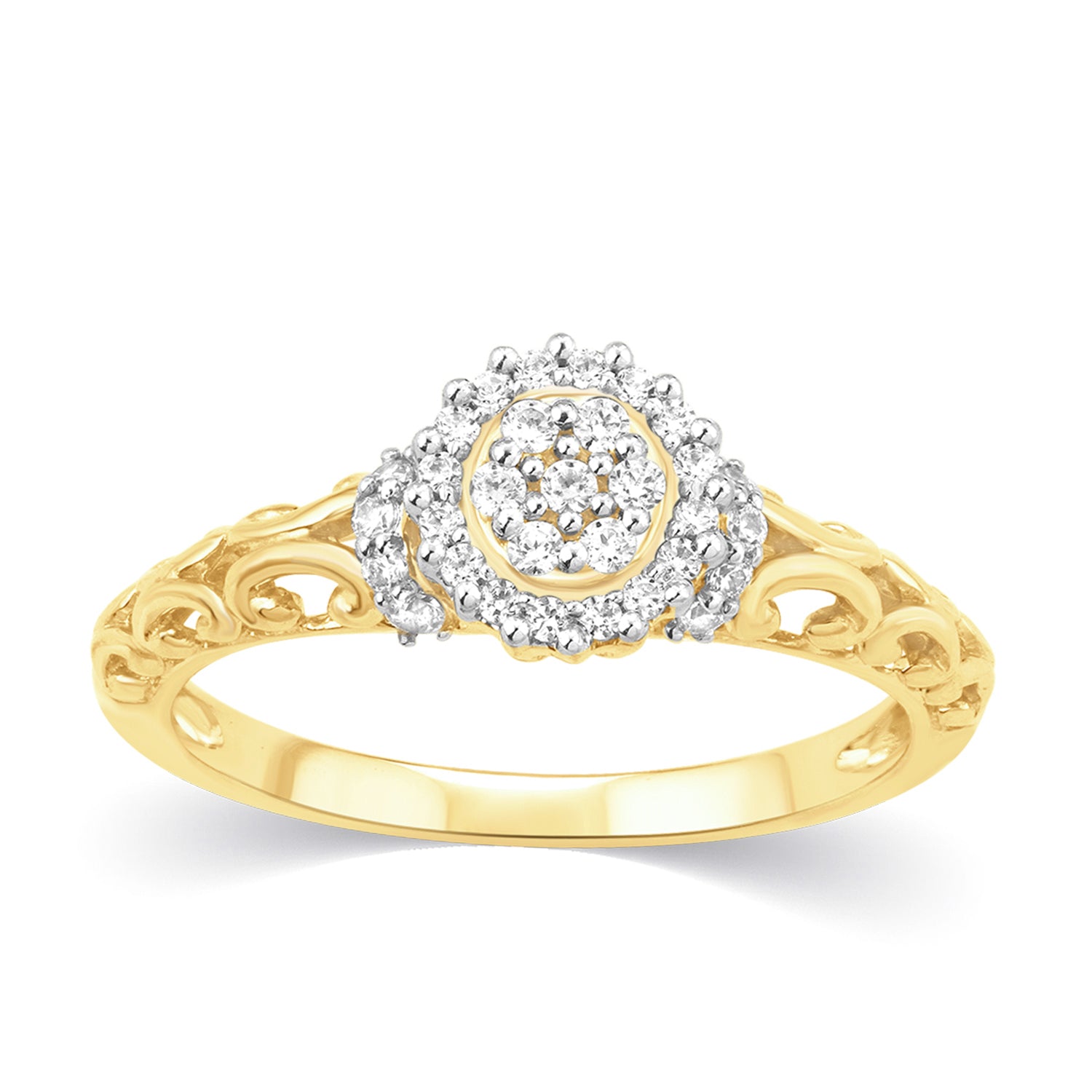 10K Yellow 0.20Ct D-Ladies Rings