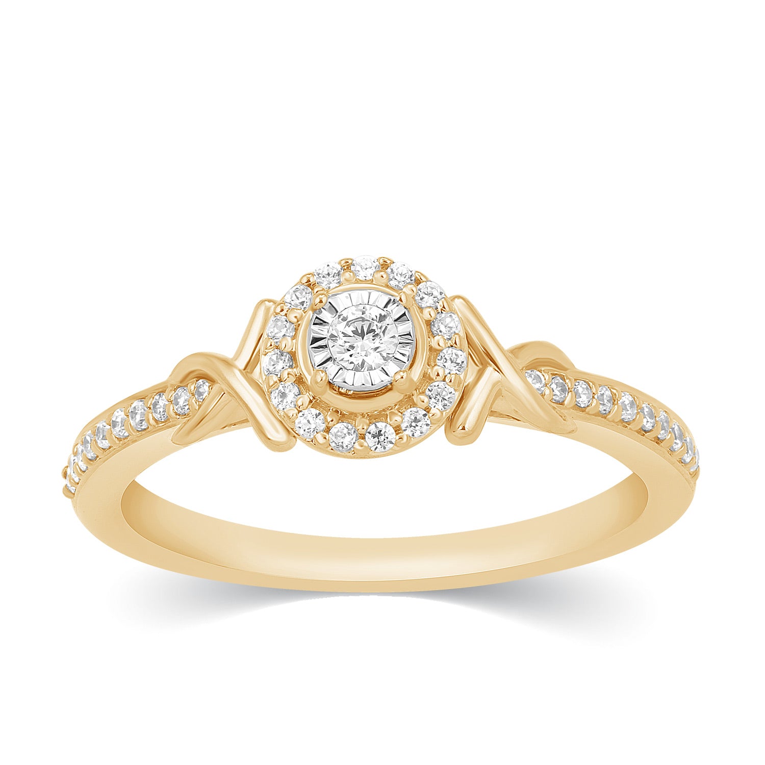 10K Yellow 0.23Ct D-Ladies Rings