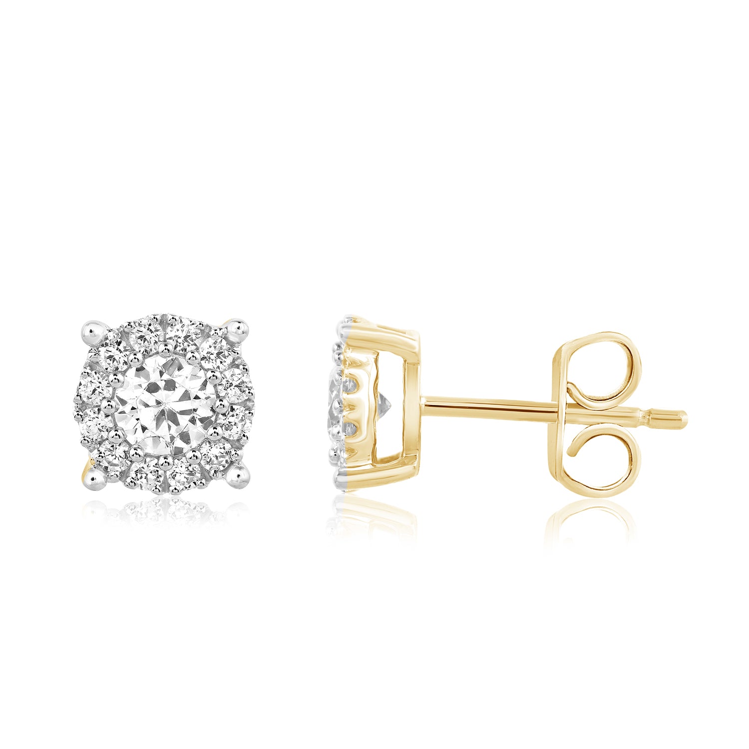 10K Yellow 0.75Ct D-Earrings