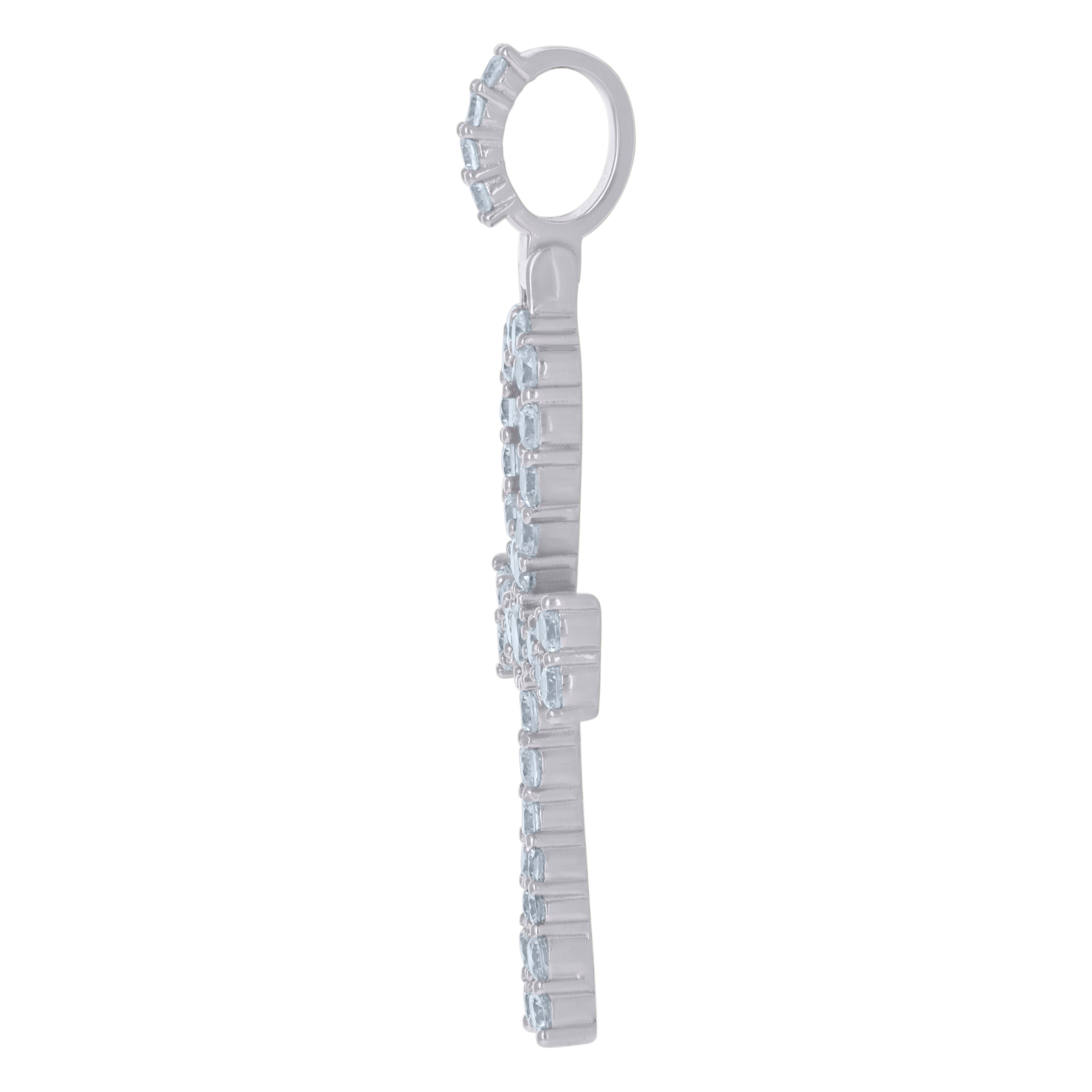 925 Sterling Silver Mens Cubic-Zirconia Egyptian Ankh Cross Religious Charm Pendant