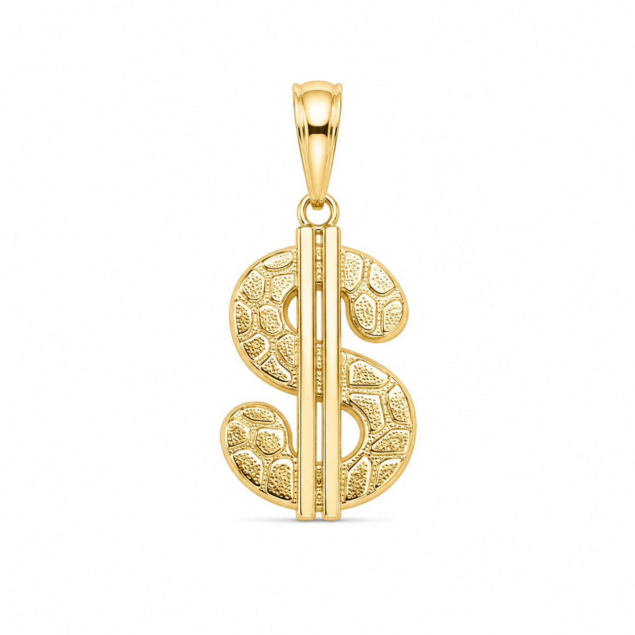 10KT Yellow Gold Dollar Sign Pendant [A2P7]