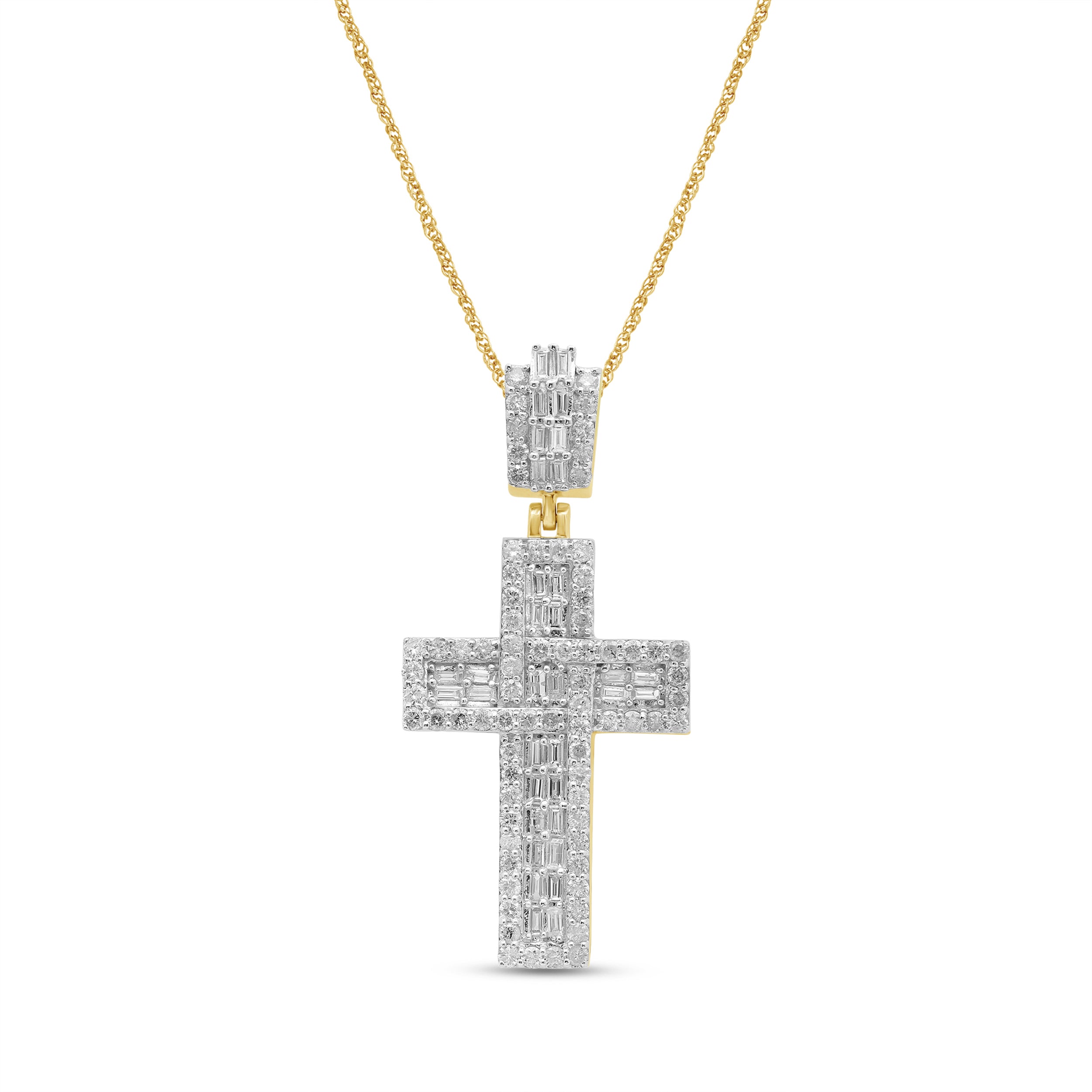 10K Yellow 2.45Ct D-Charmscross (Chains Sold Separately)