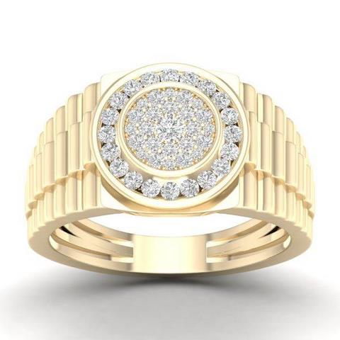 10K Yellow 0.50Ct D-Mens Rings