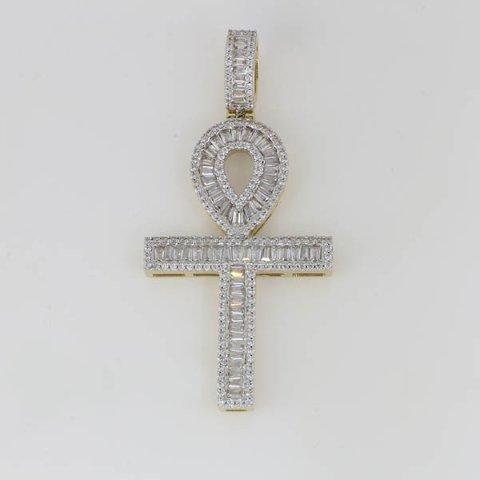 10K Yellow 2.00Ct D-Ankh Charm (Chains Sold Separately)