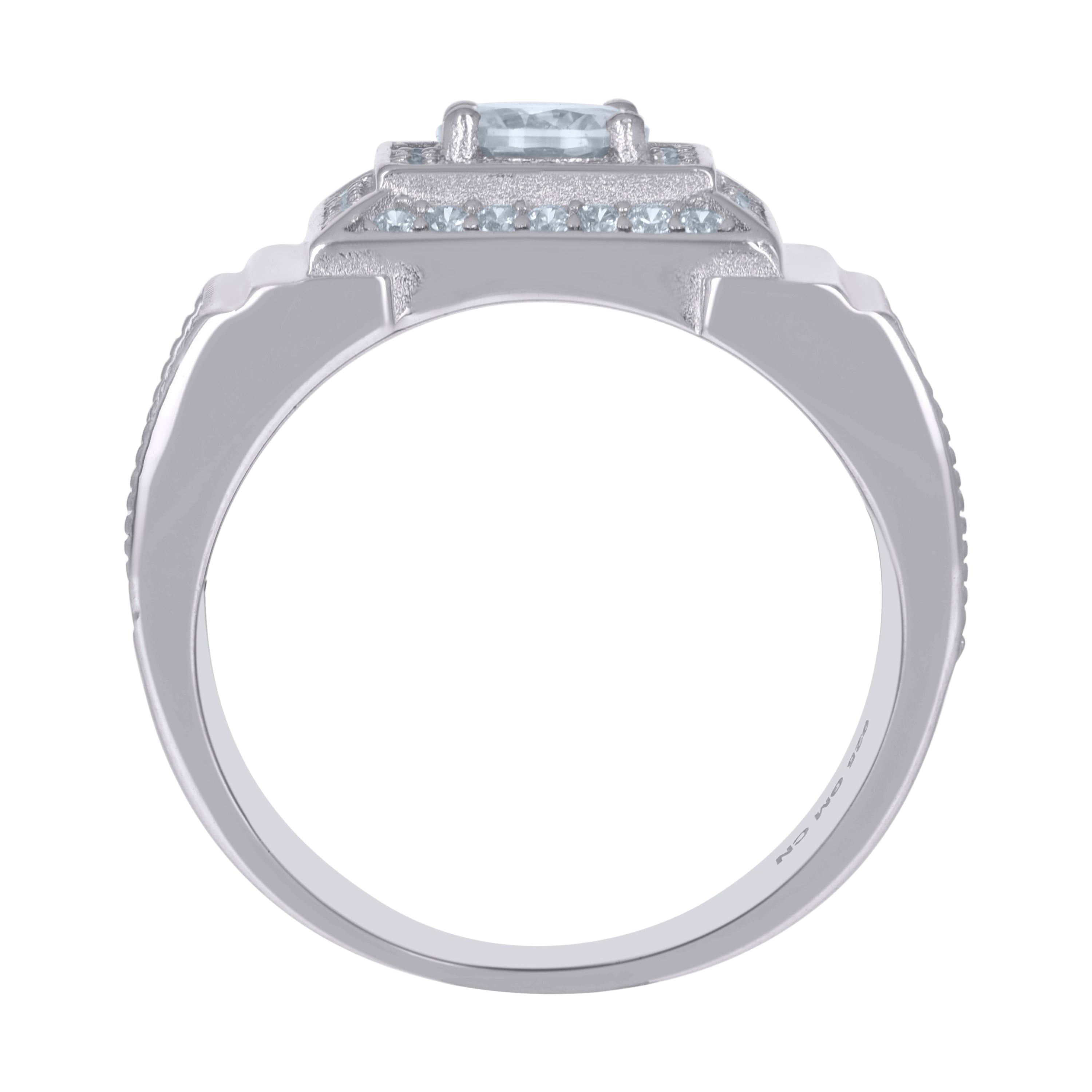 925 Sterling Silver Mens Cubic-Zirconia Fashion Ring