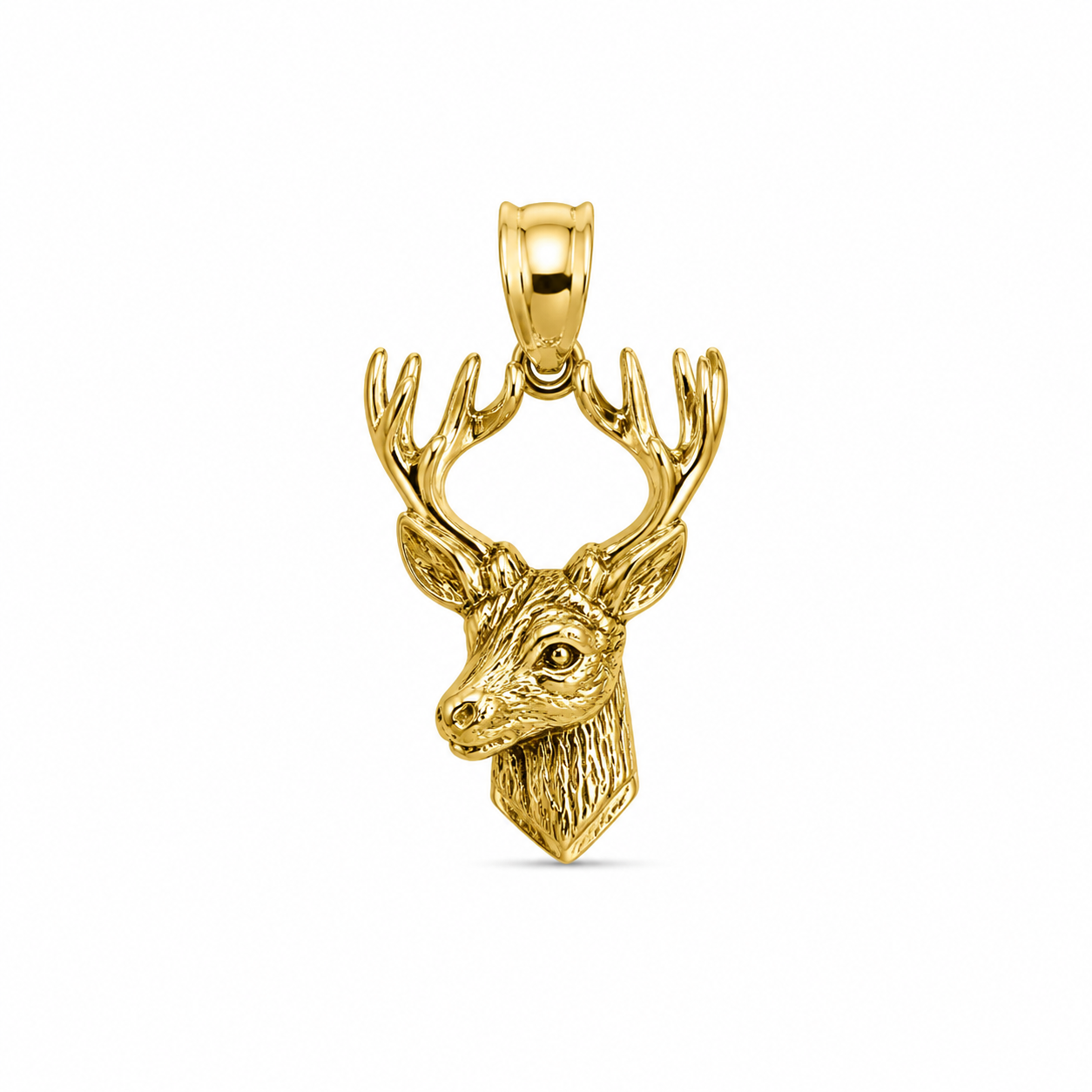 10KT Yellow Gold Deer Pendant [A1P9]