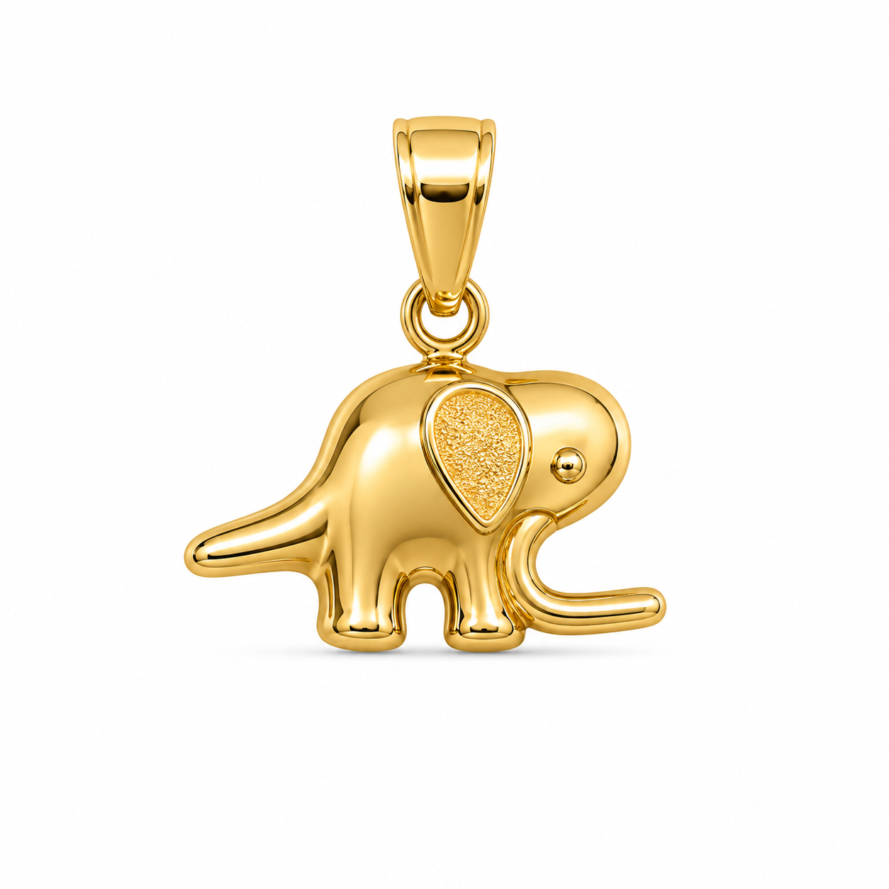 10KT Yellow Gold Elephant Pendant [A0P7]