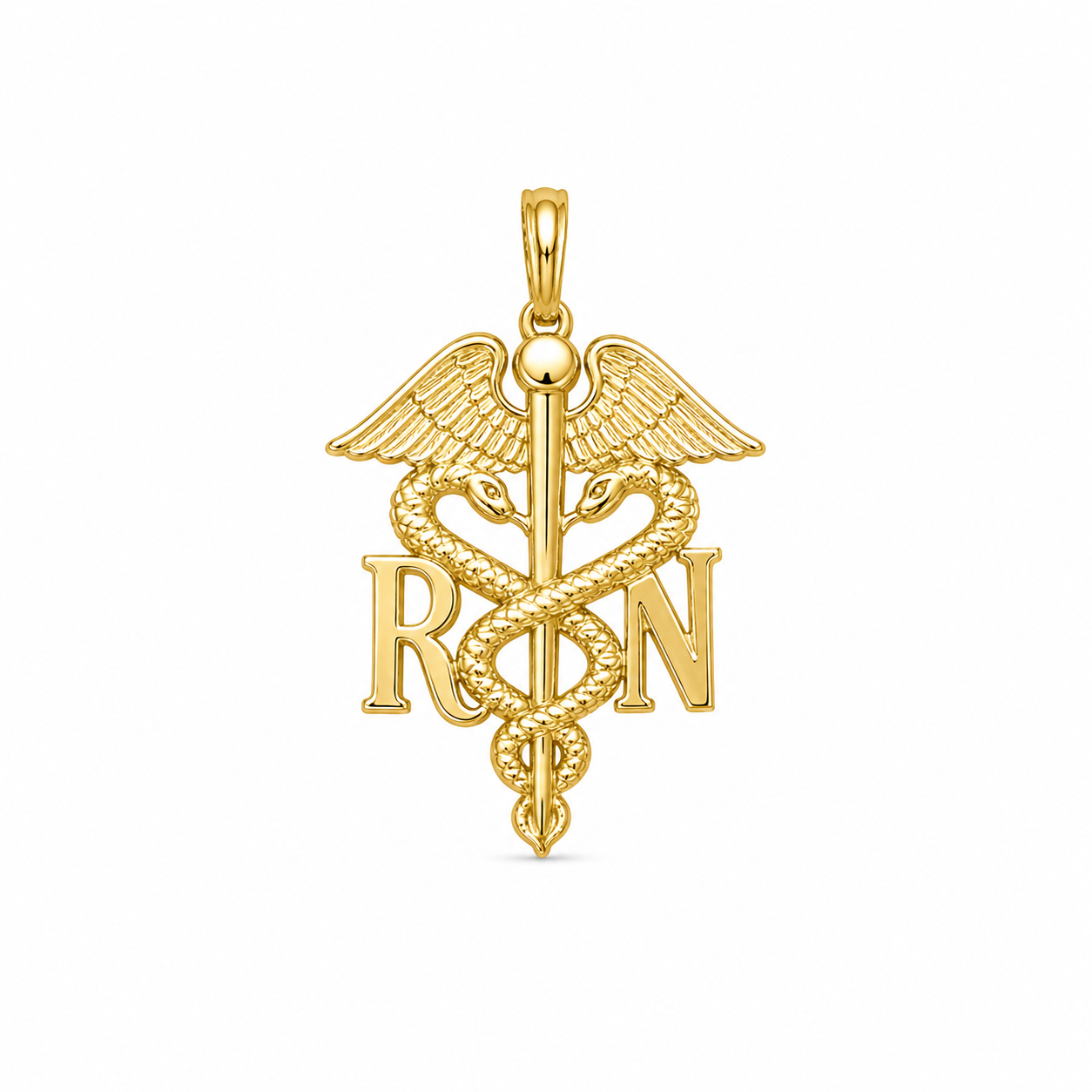 14KT Yellow Gold RN Pendant [A0P95]