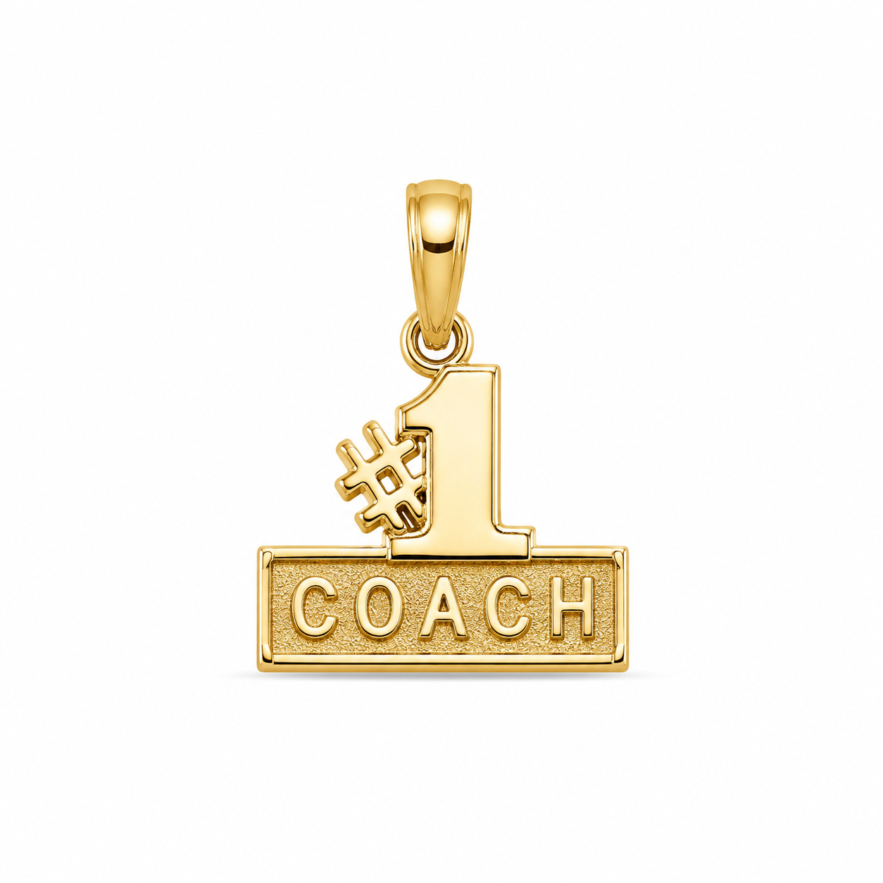 14KT Yellow Gold #1 Coach Pendant [A0P8]