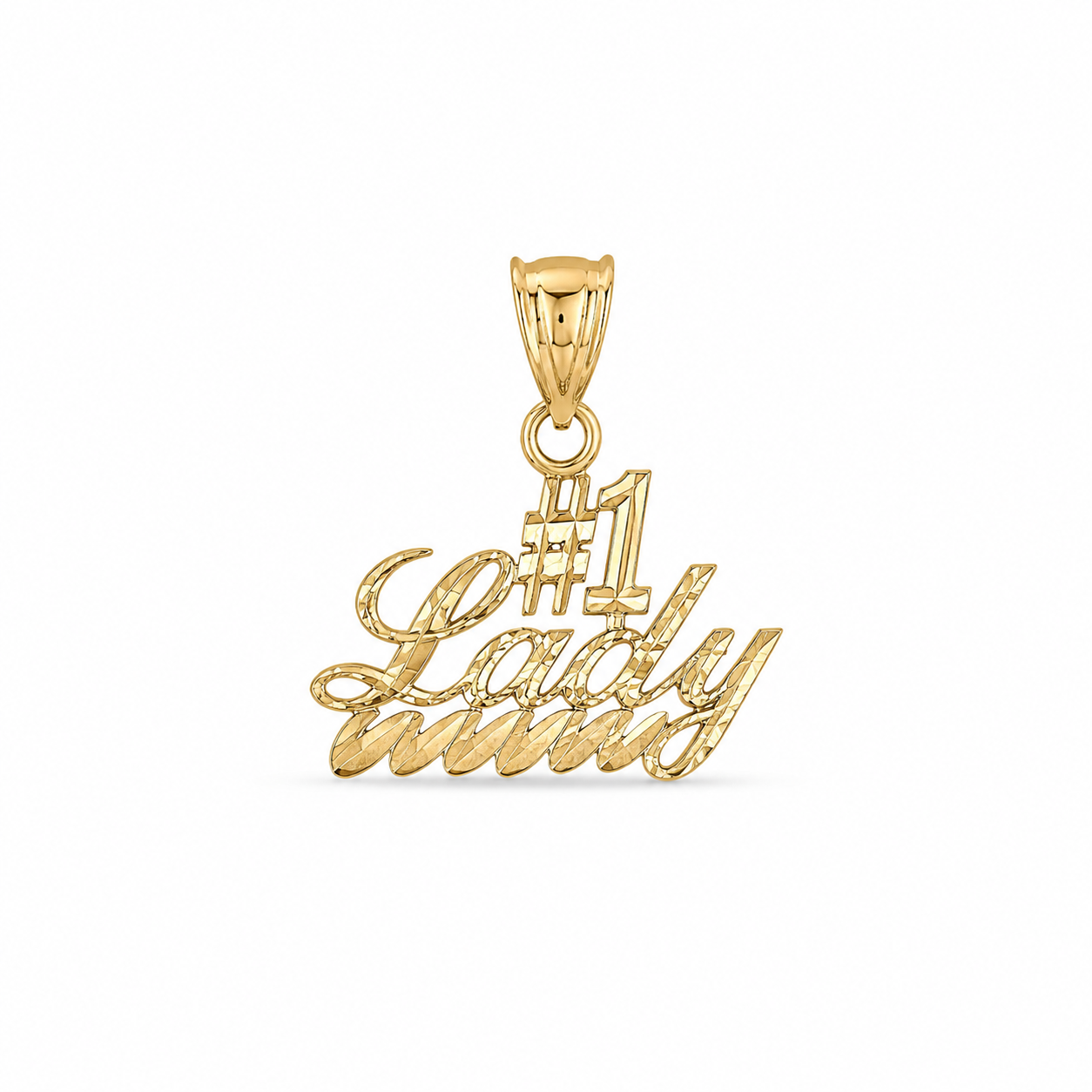 10KT Yellow Gold #1 Lady Pendant [A0P7]
