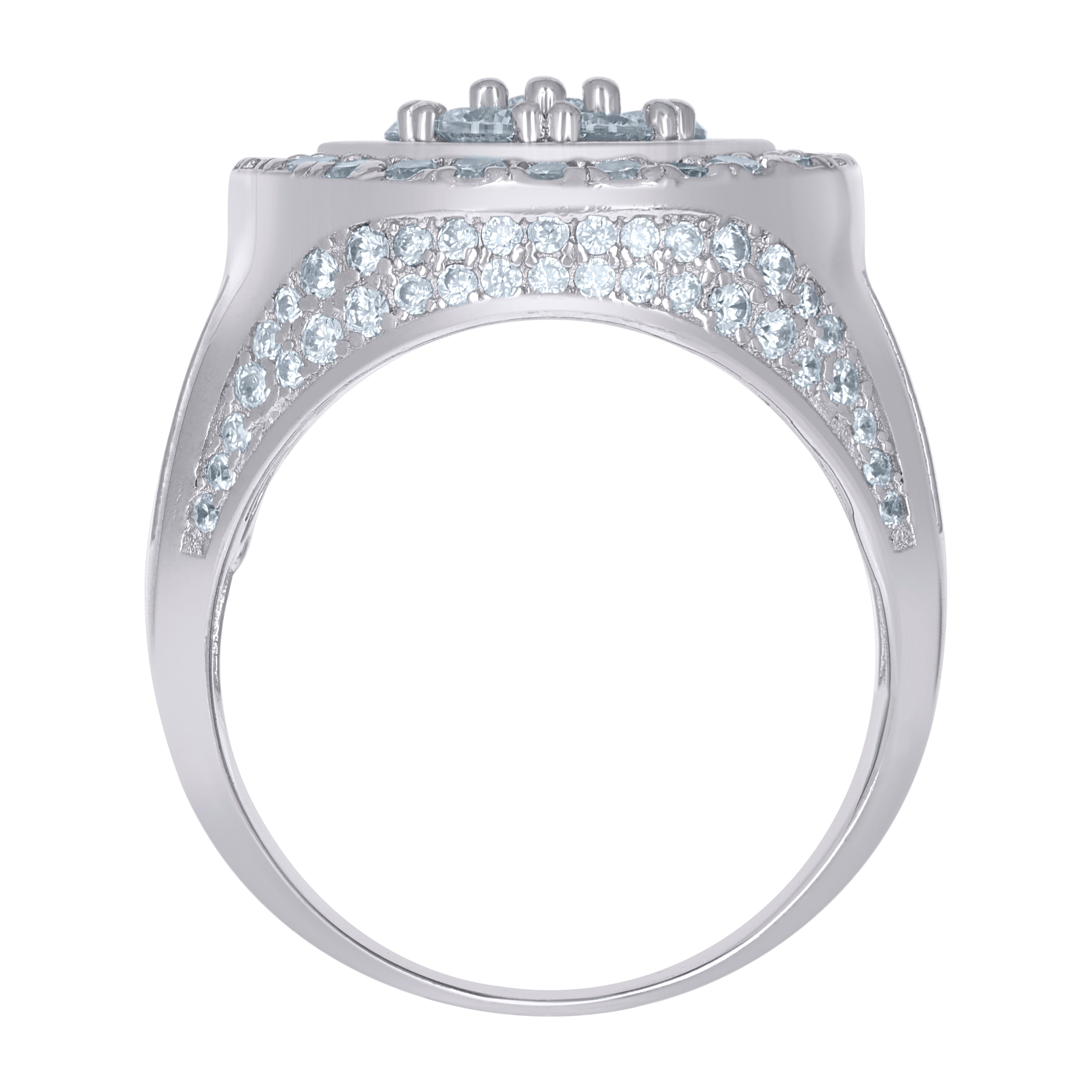 925 Sterling Silver Mens Cubic-Zirconia Fashion Ring