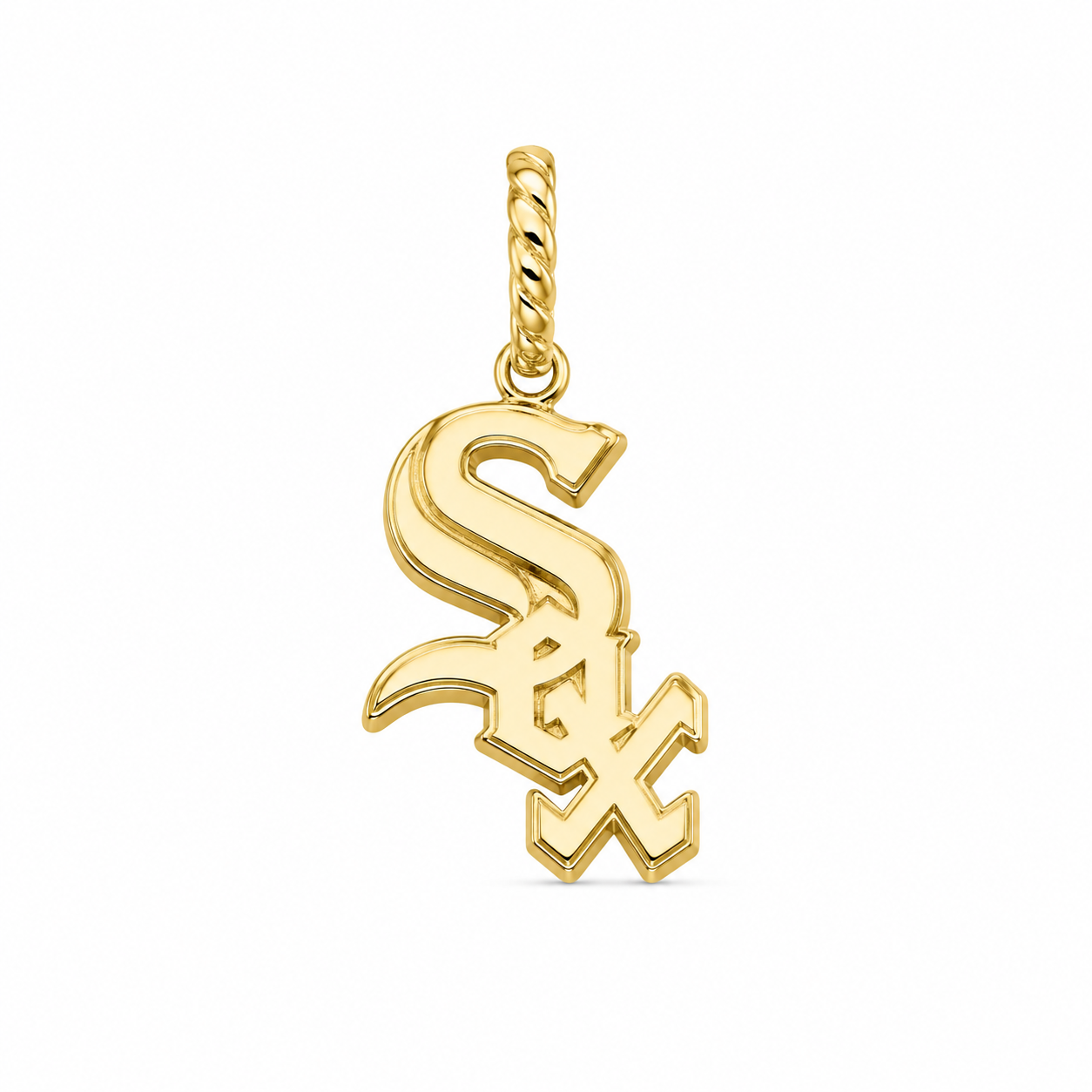 10KT Yellow Gold Baseball Team Logo Pendant [A1P8]