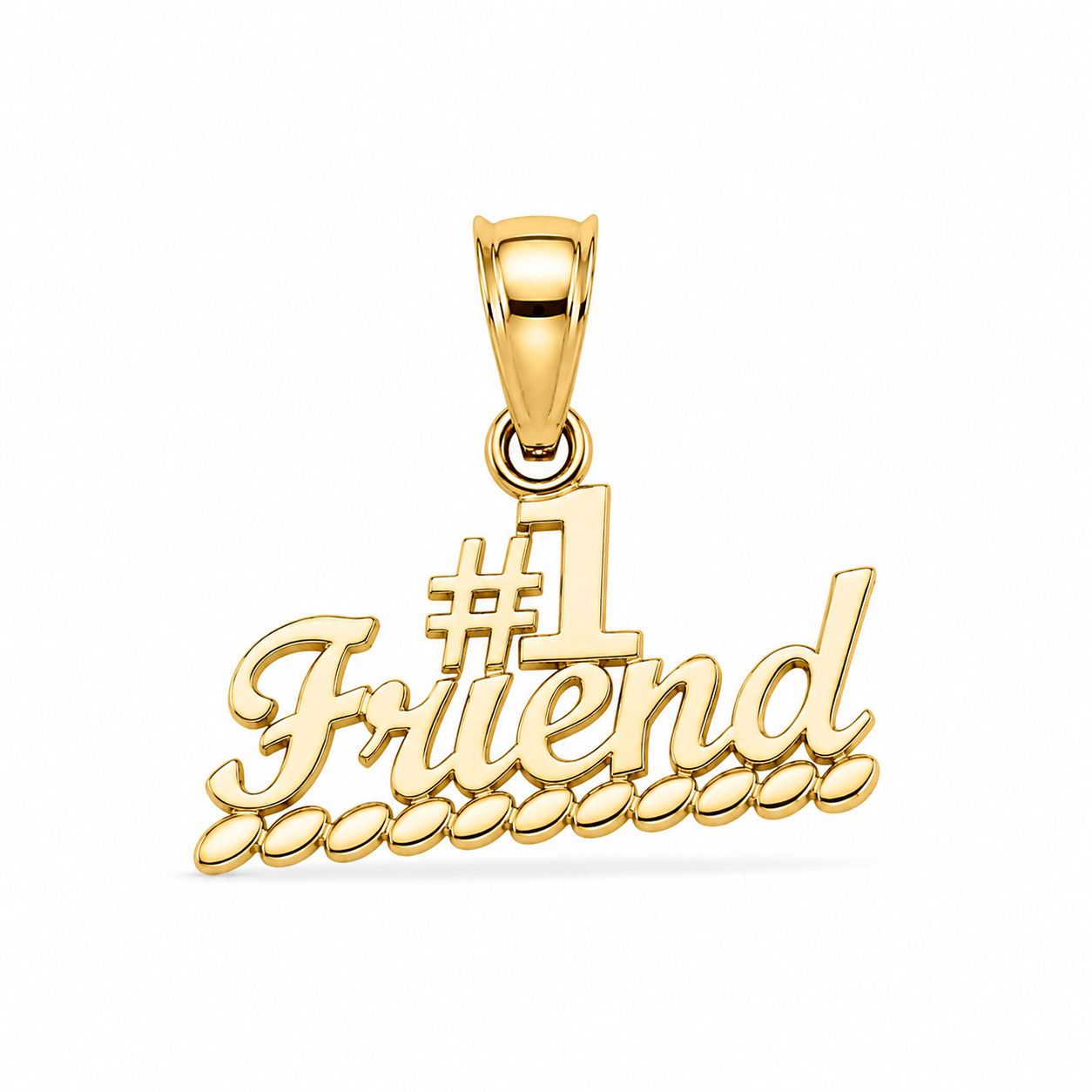 10KT Yellow Gold #1 Friend Pendant [A0P8]
