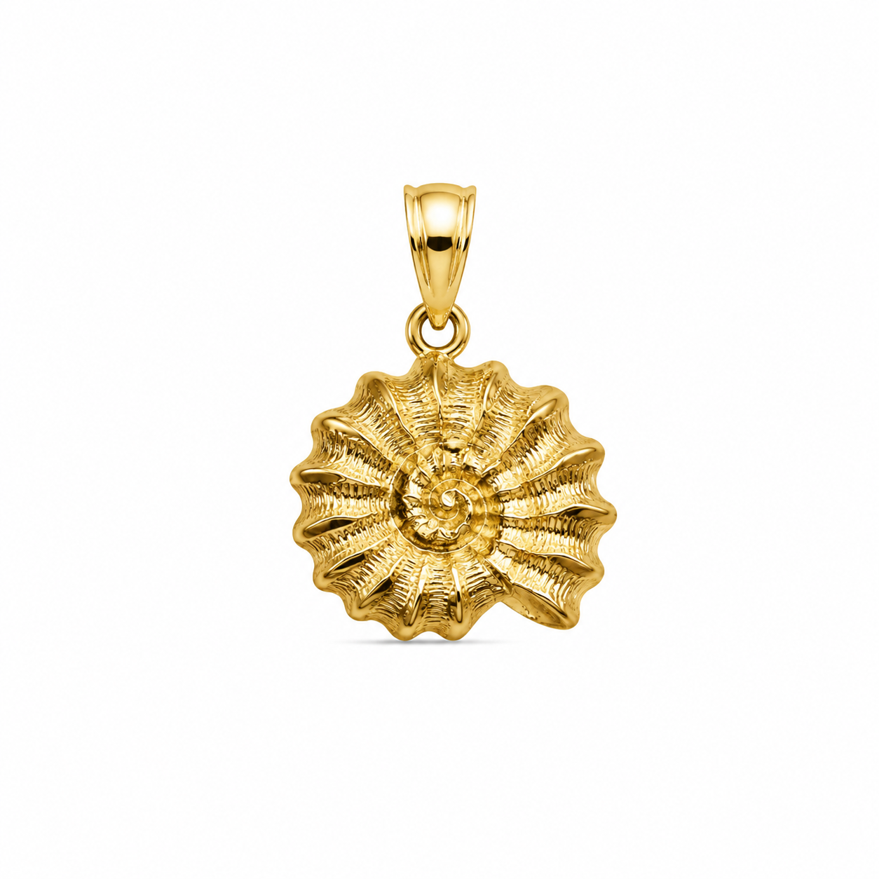 10KT Yellow Gold Shell Pendant [A2P8]