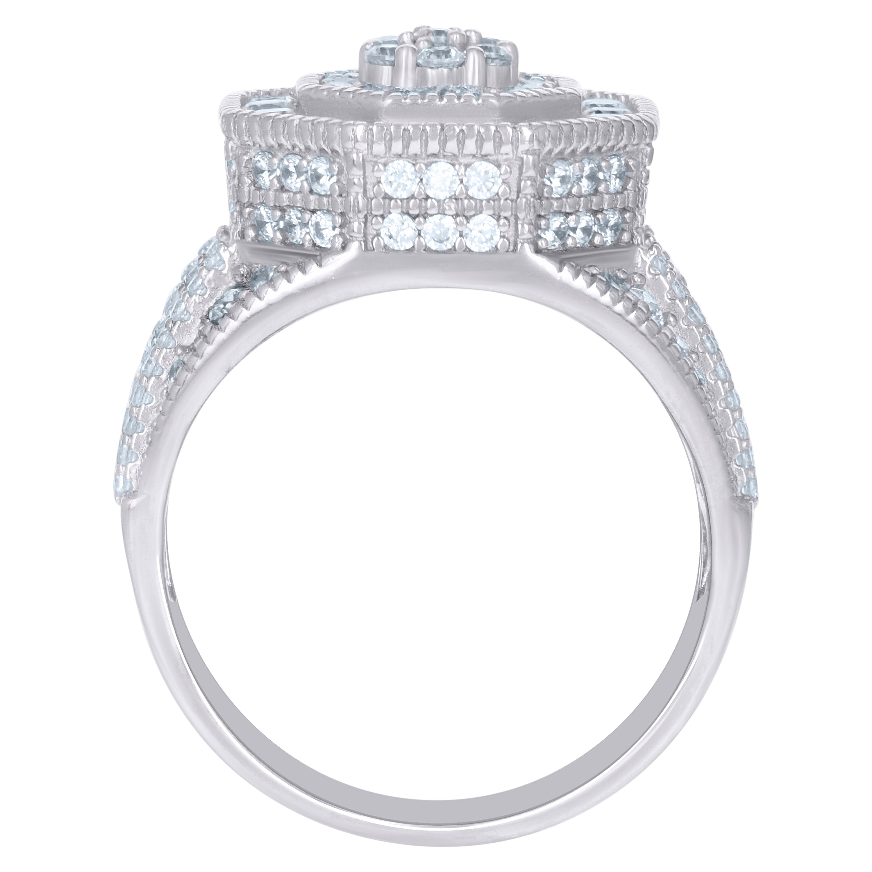 925 Sterling Silver Mens Cubic-Zirconia Fashion Ring