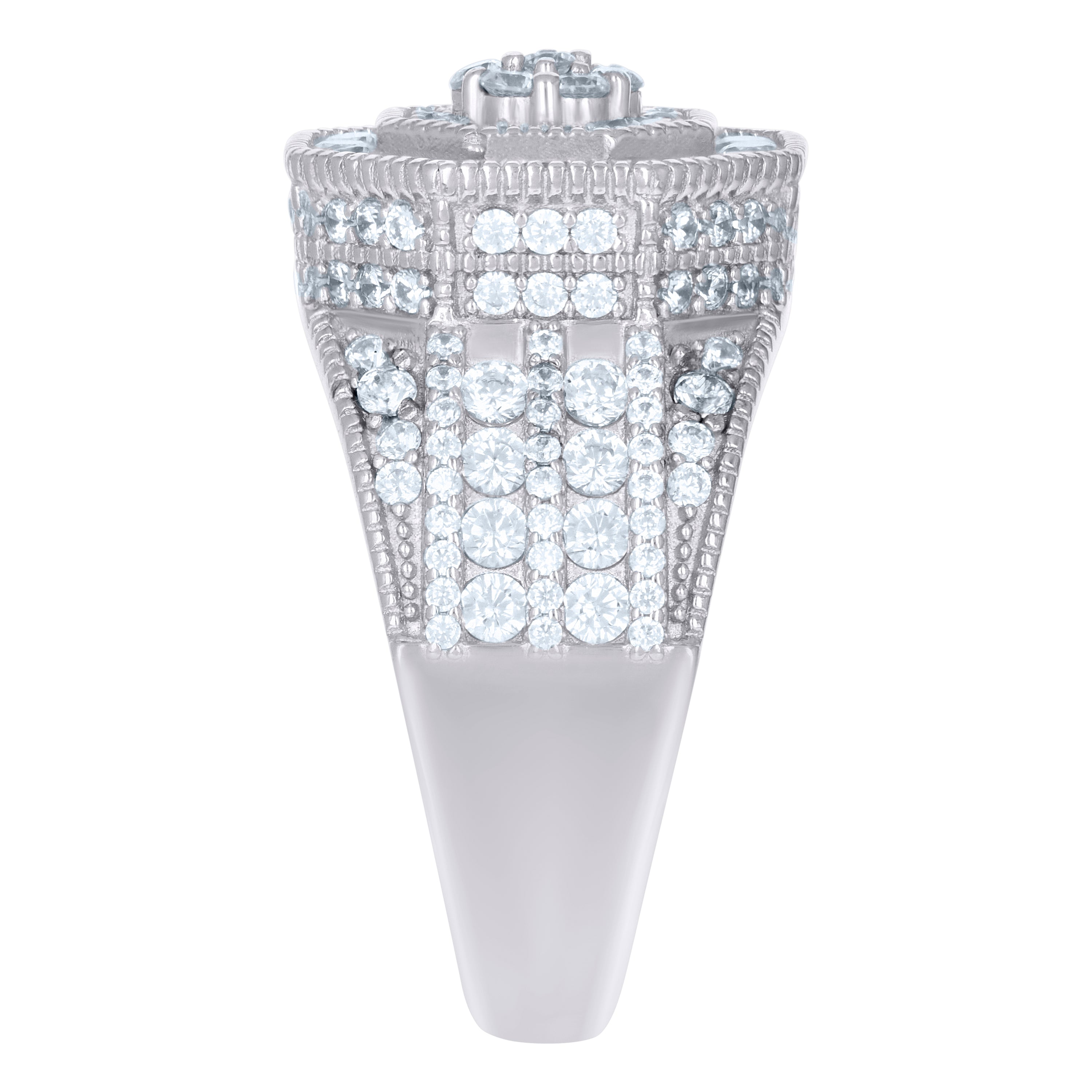 925 Sterling Silver Mens Cubic-Zirconia Fashion Ring