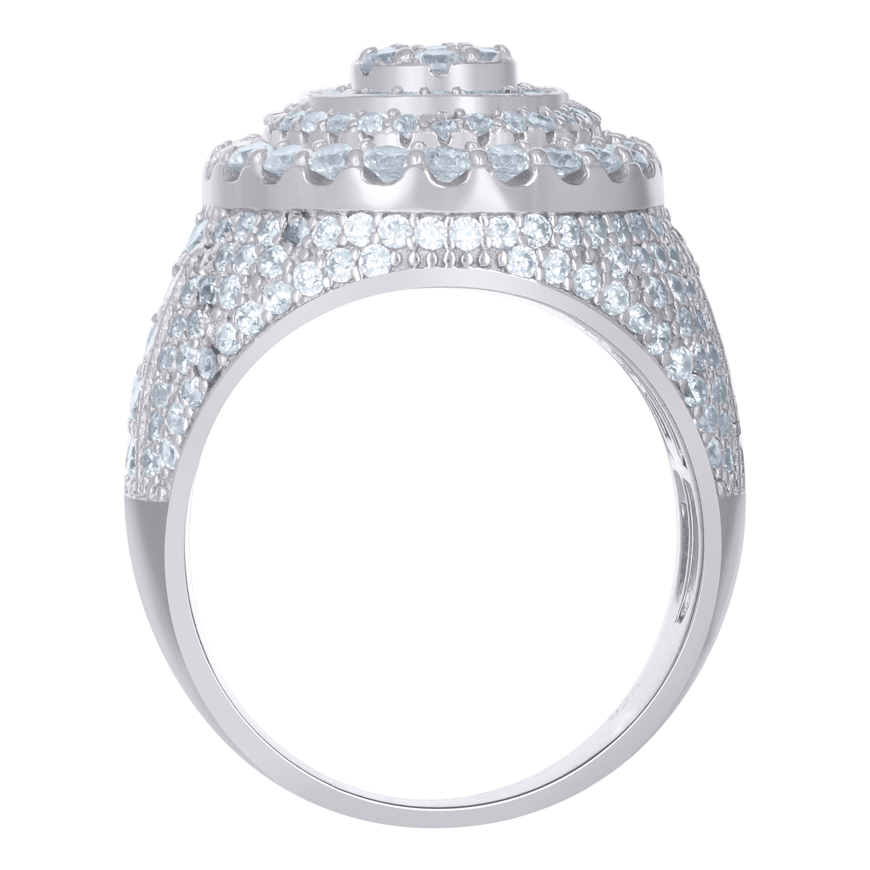 925 Sterling Silver Mens Cubic-Zirconia Fashion Ring