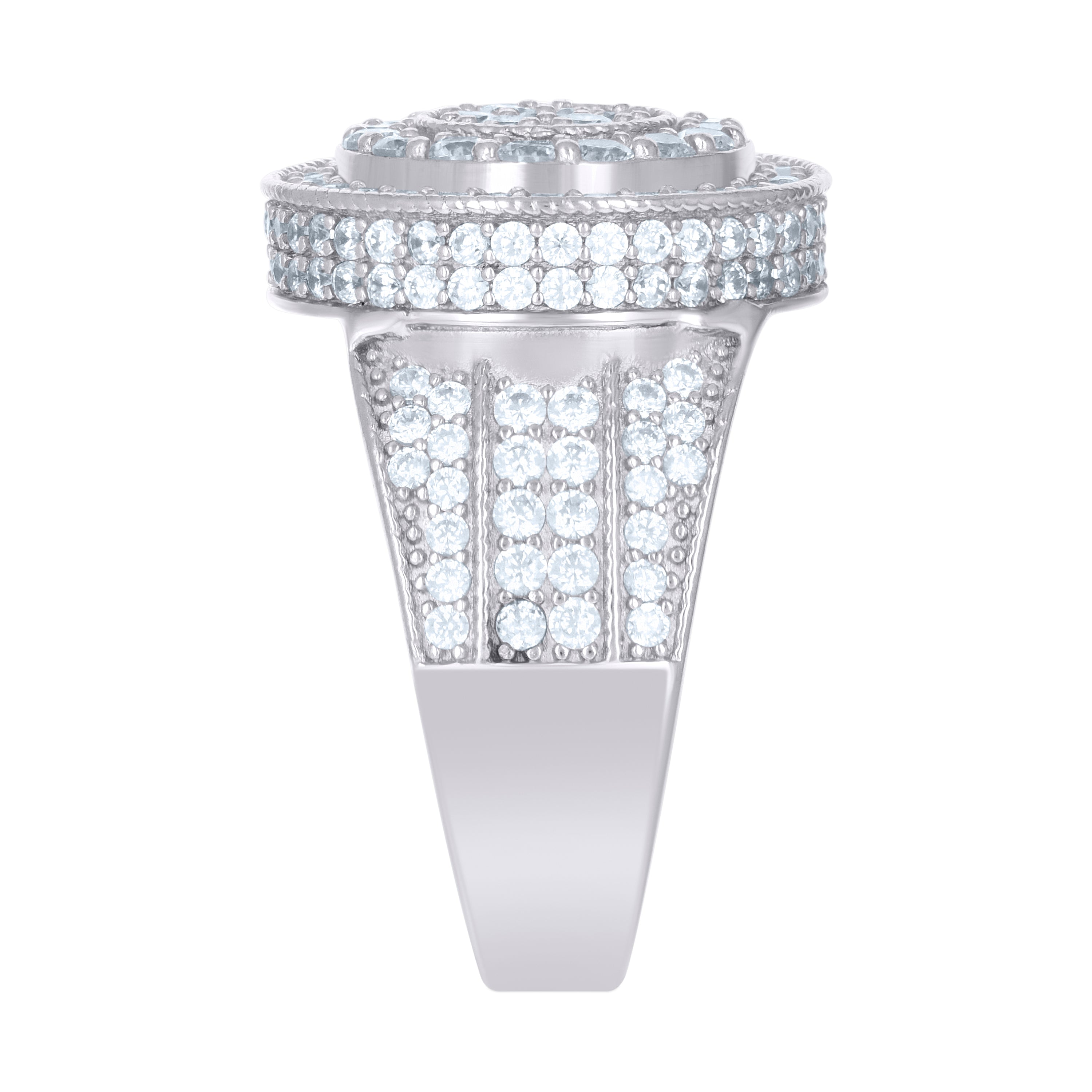 925 Sterling Silver Mens Cubic-Zirconia Fashion Ring