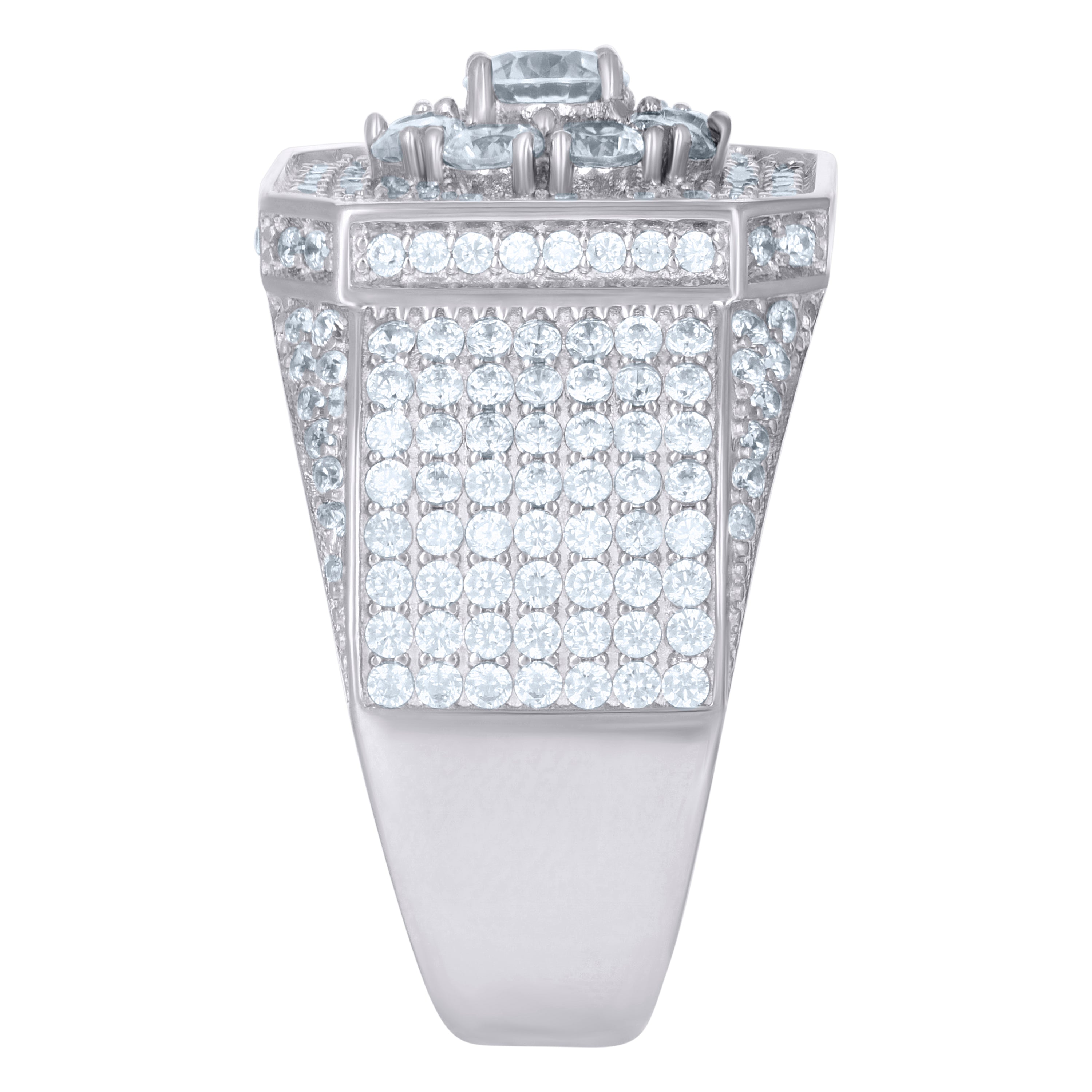 925 Sterling Silver Mens Cubic-Zirconia Fashion Ring