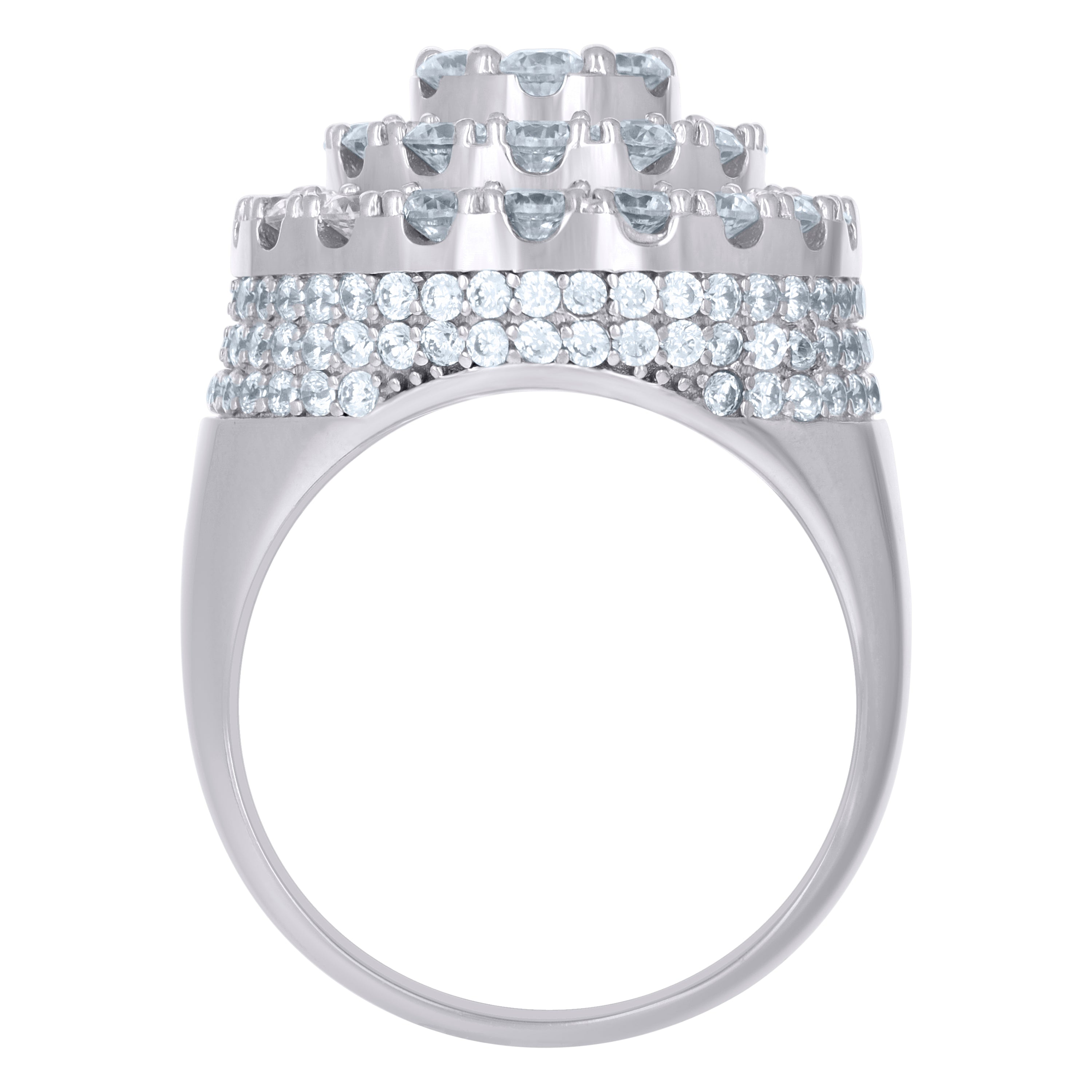925 Sterling Silver Mens Cubic-Zirconia Fashion Ring
