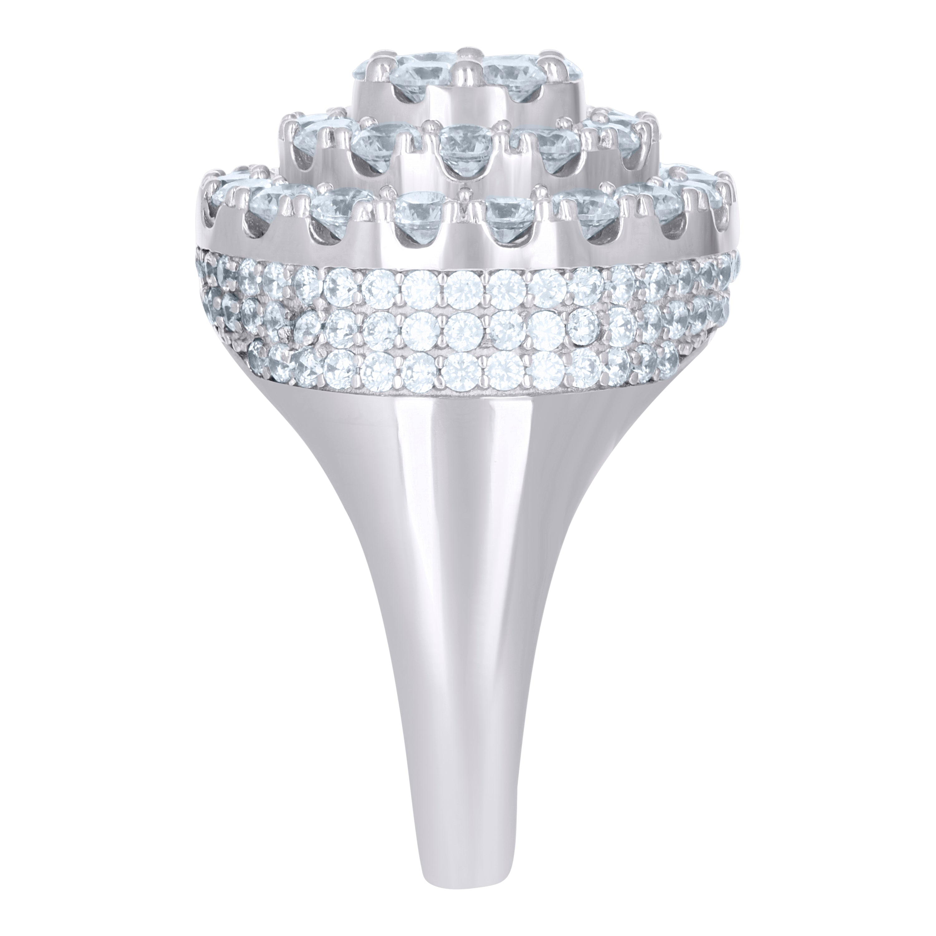925 Sterling Silver Mens Cubic-Zirconia Fashion Ring