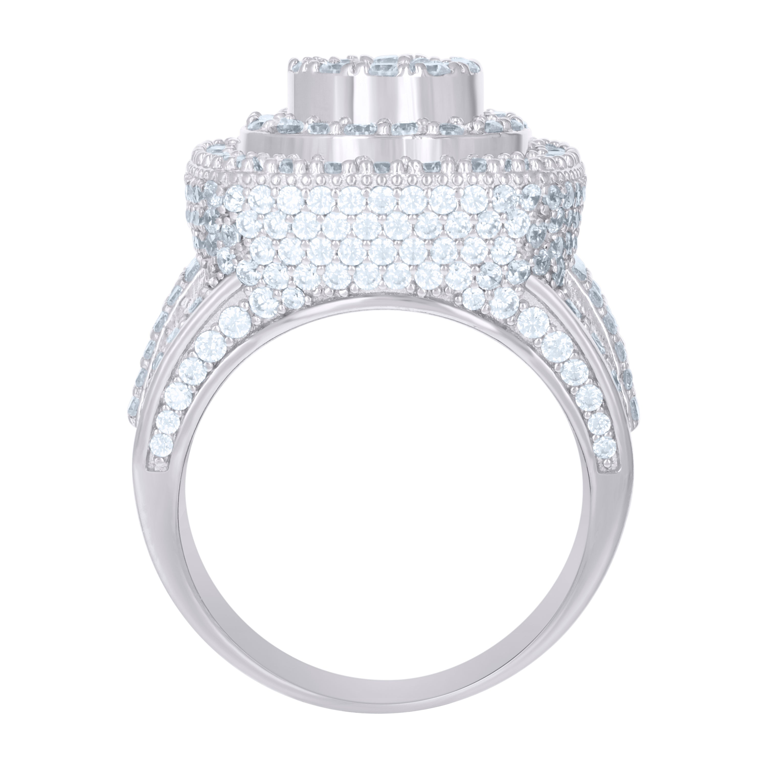 925 Sterling Silver Mens Cubic-Zirconia Fashion Ring