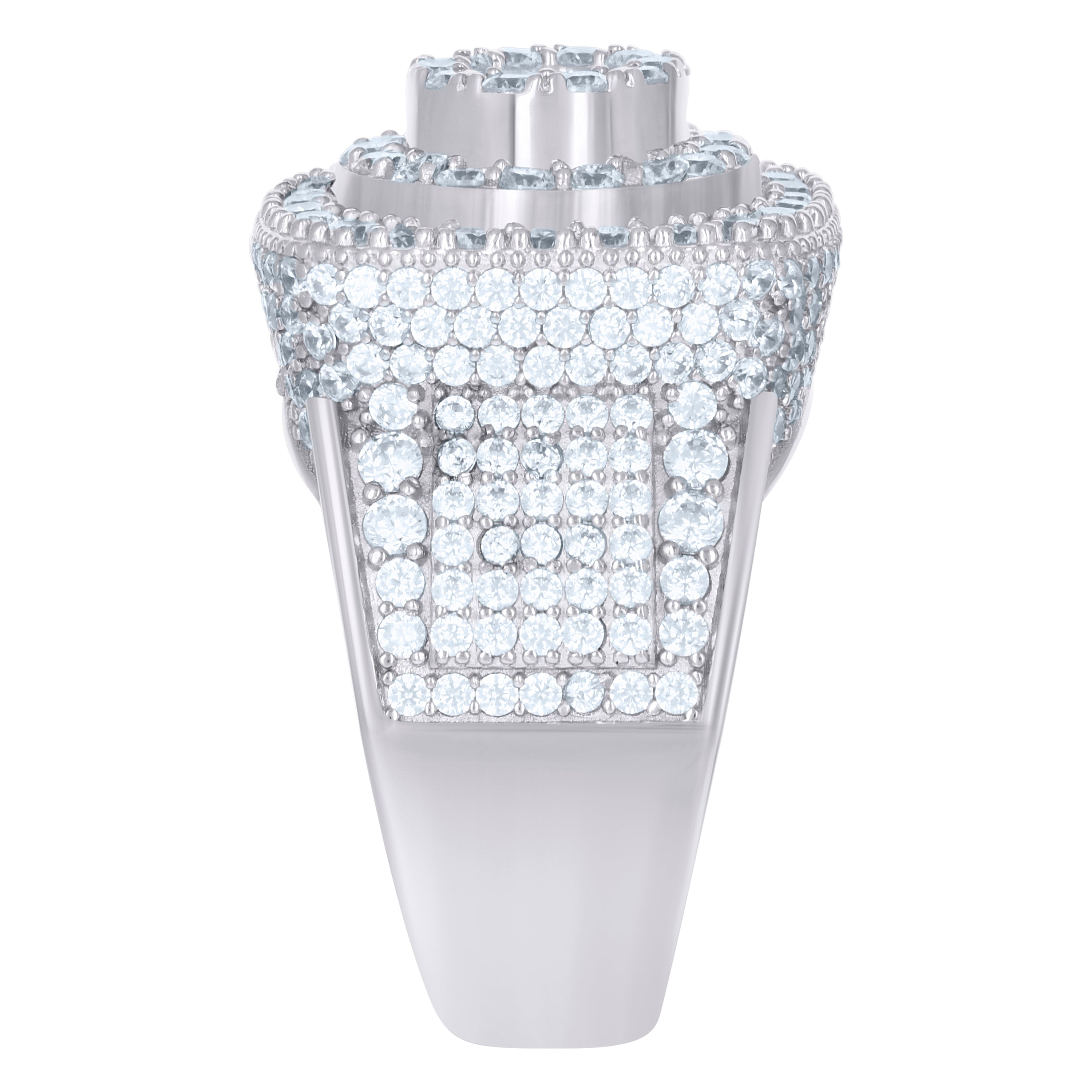 925 Sterling Silver Mens Cubic-Zirconia Fashion Ring