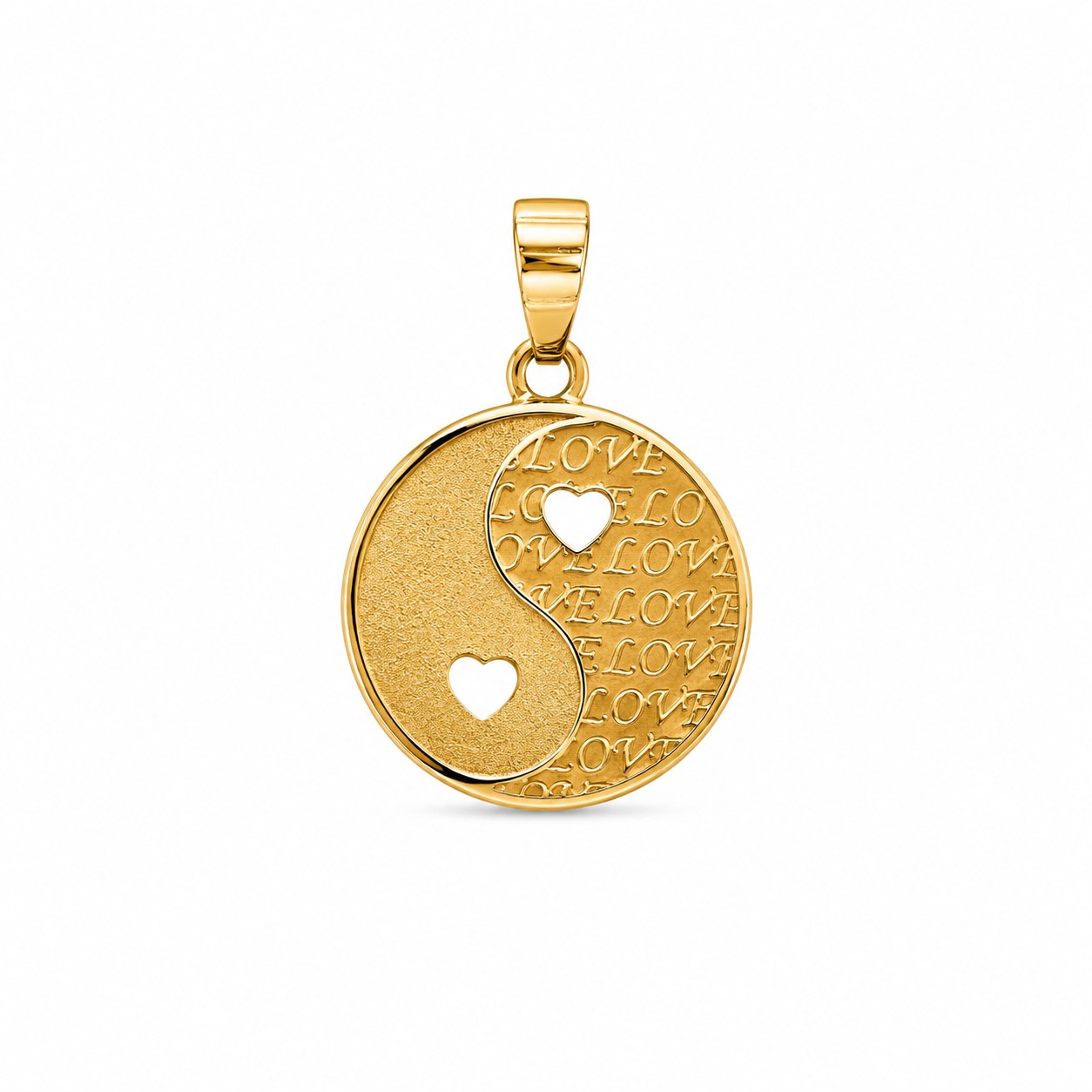 10KT Yellow Gold Ying Yang Pendant [A1B0]