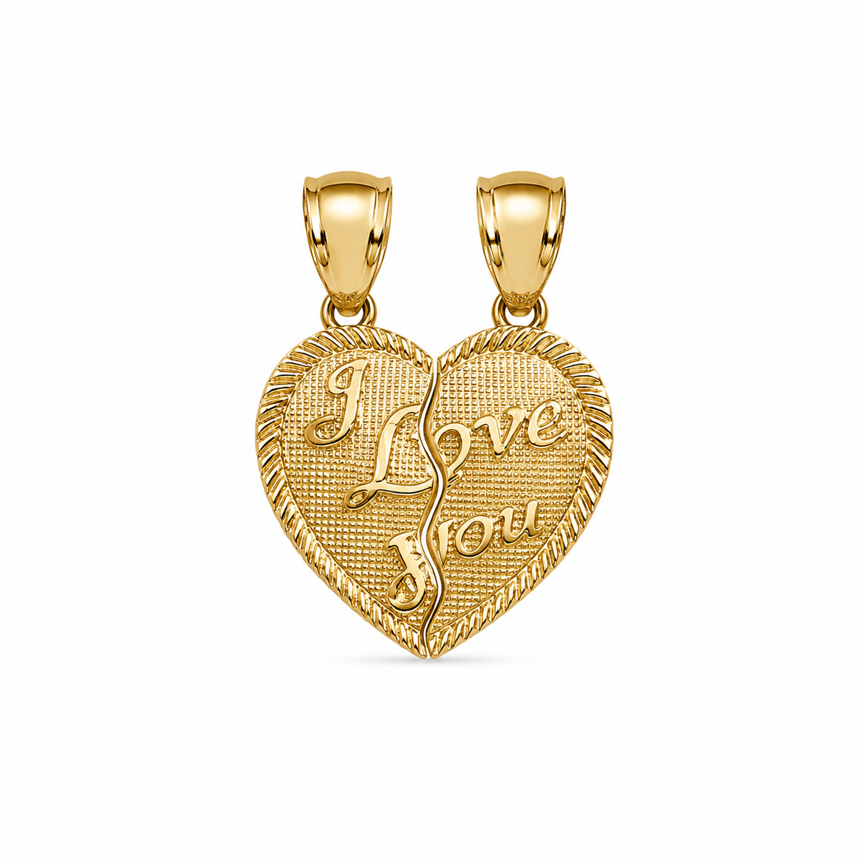 10KT Yellow Gold Heart Set Pendant [A2B7]