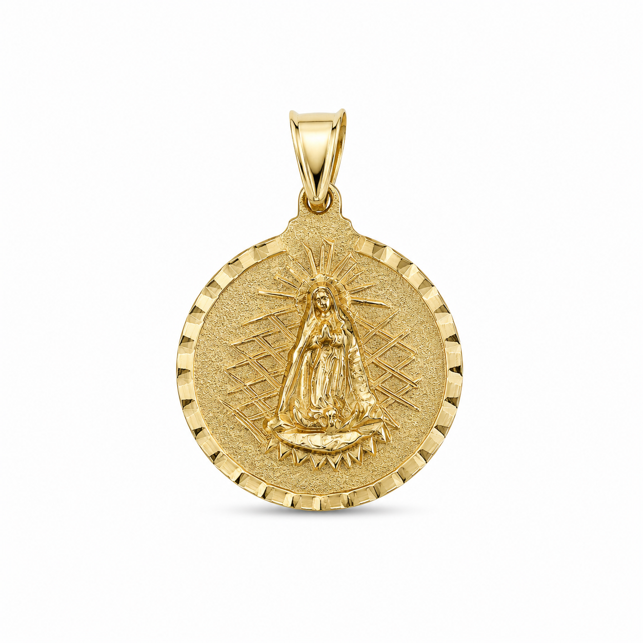 14KT Yellow Gold Lady of Charity Pendant [A2B1]