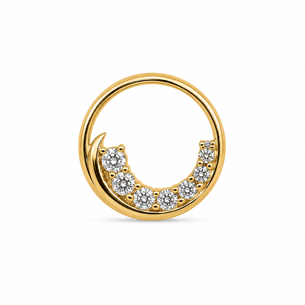 10KT Yellow Gold Round Designer Pendant [A3B2]