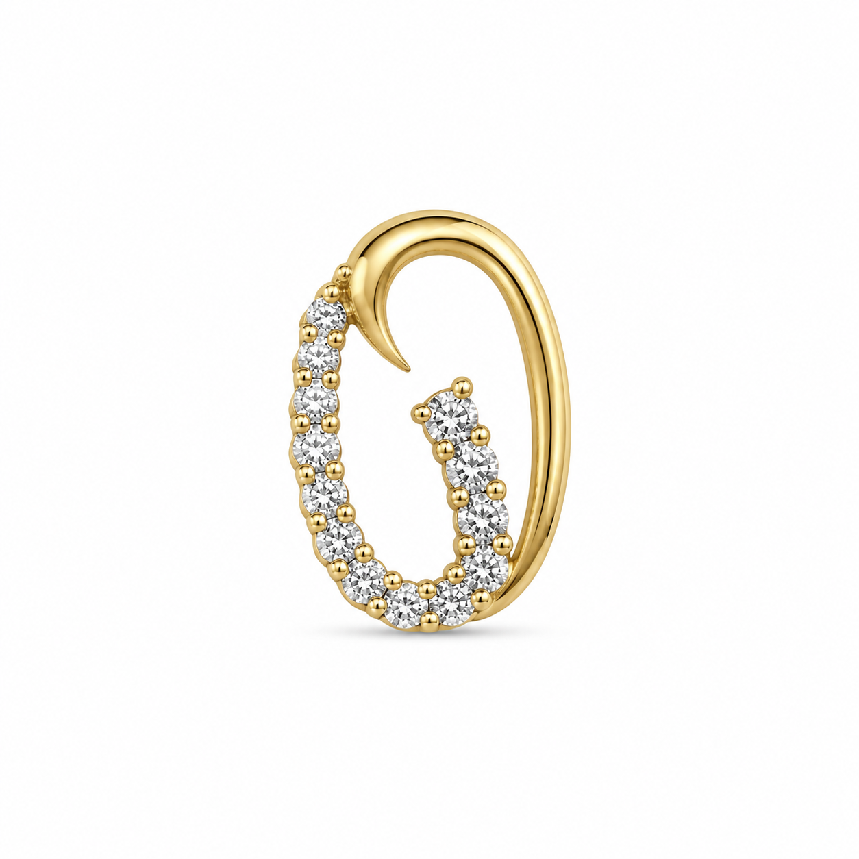 10KT Yellow Gold Oval Designer Pendant [A2B1]
