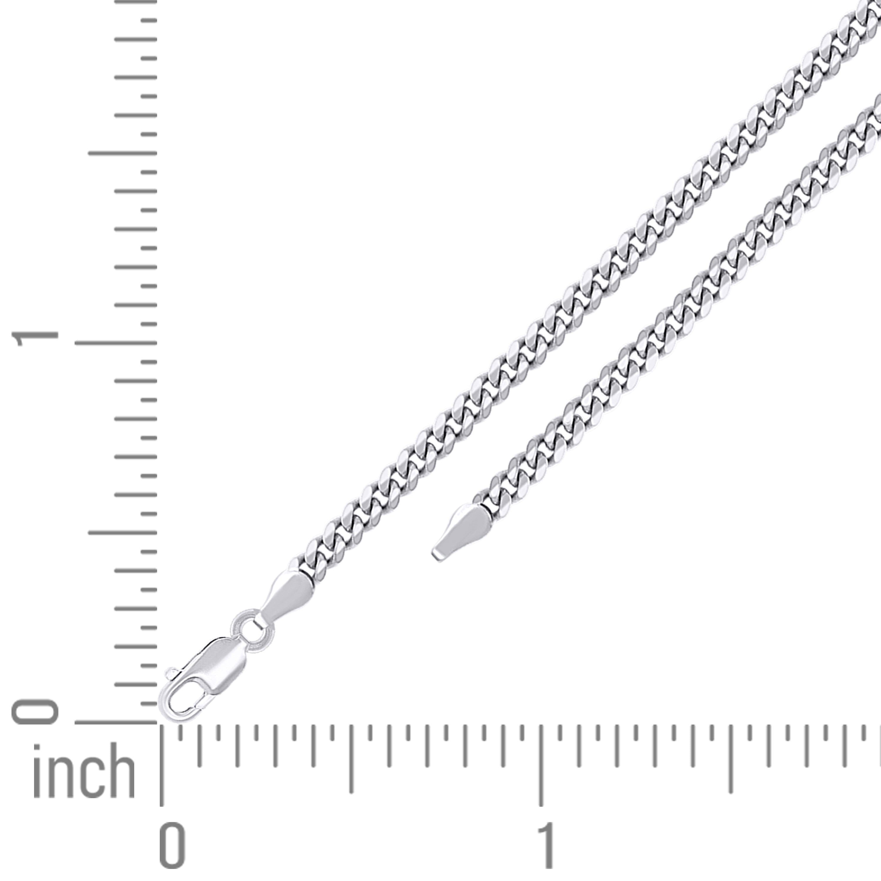 925 Sterling Silver Solid Miami Cuban Chain Silver 060 2mm