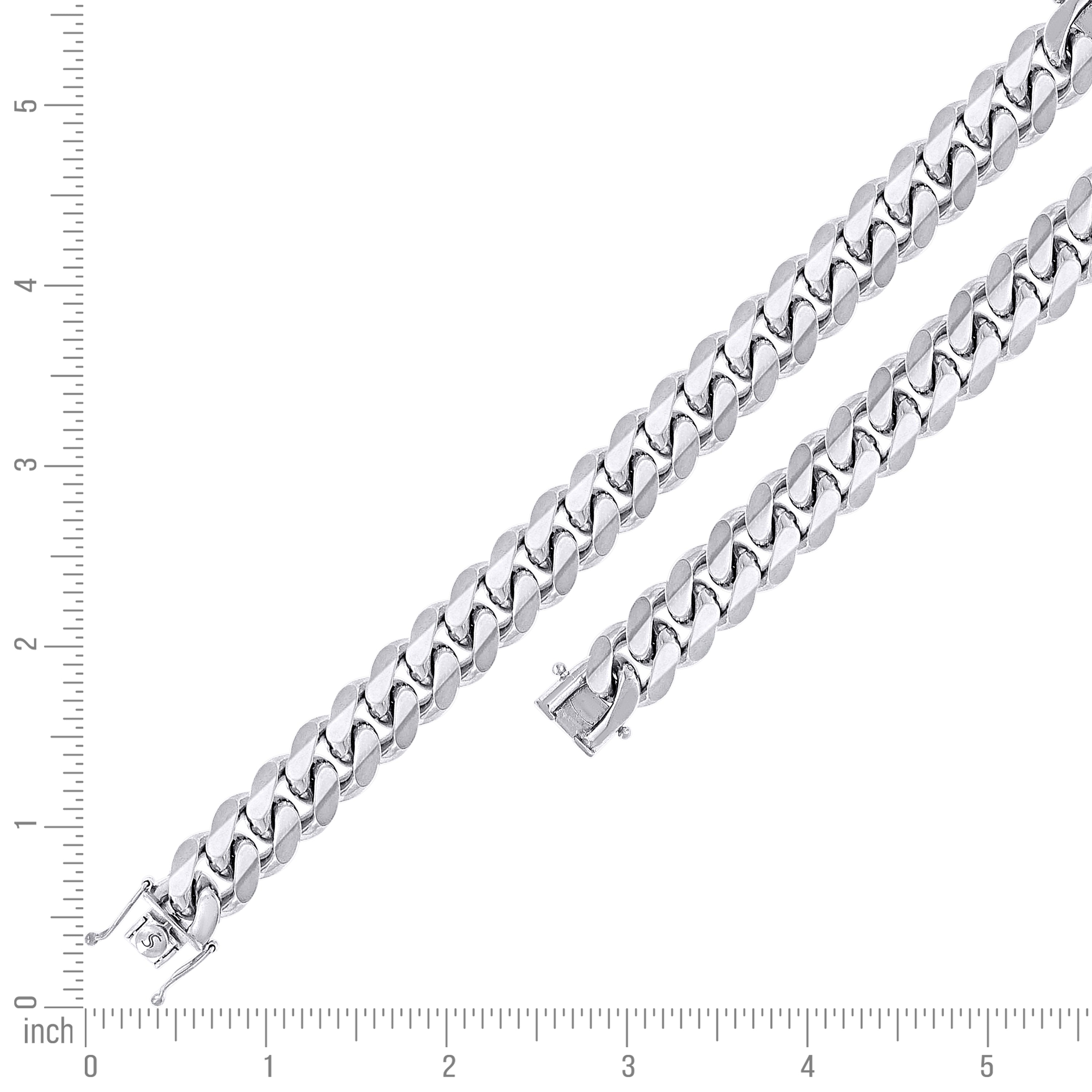 925 Sterling Silver Solid Miami Cuban Chain Silver 060 2mm