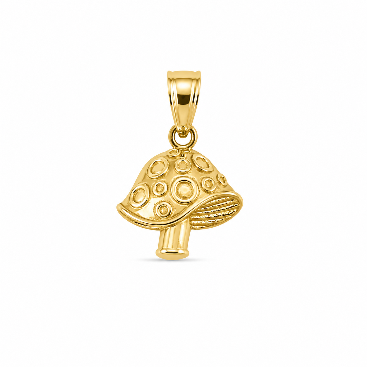 10KT Yellow Gold Mushroom Pendant [A1B0]