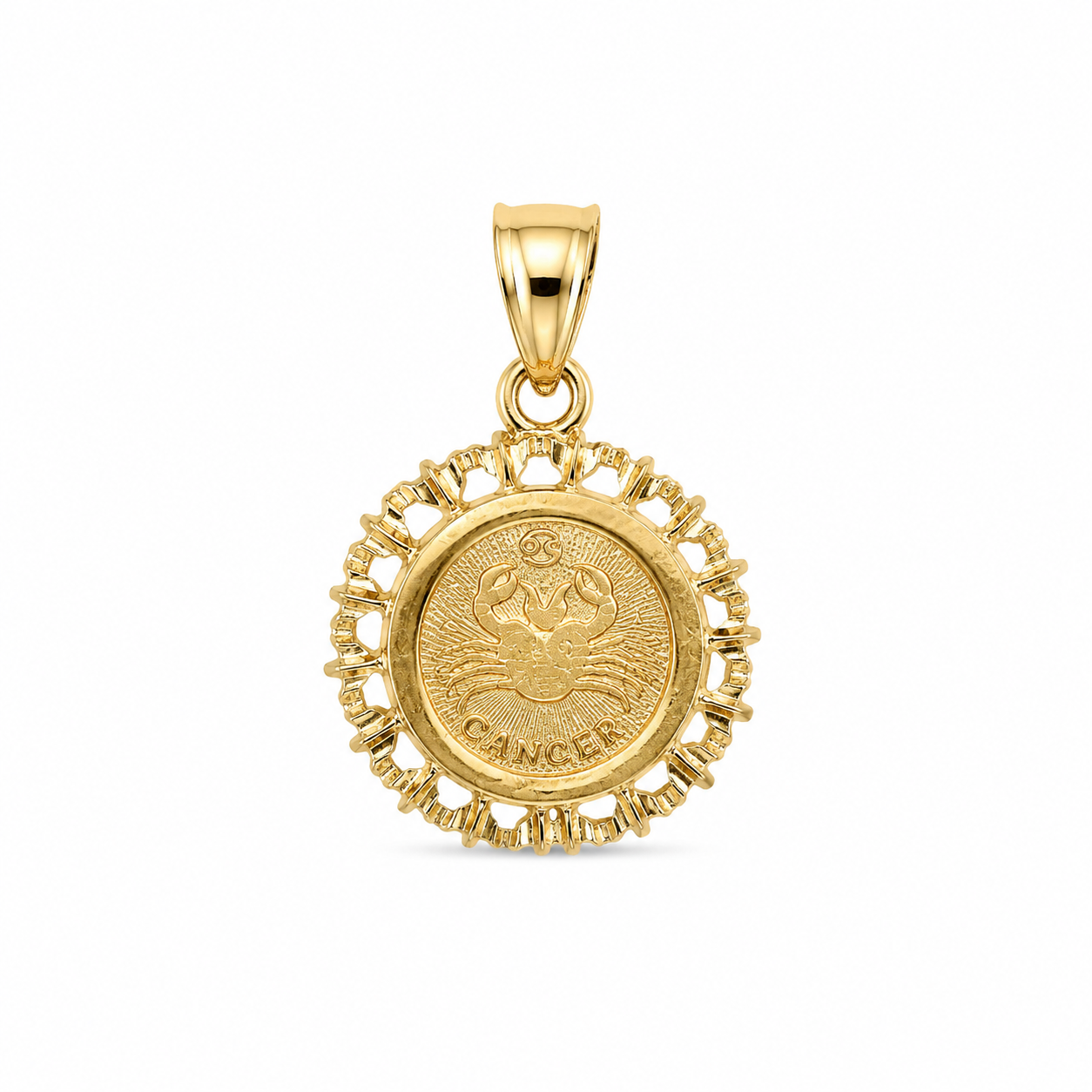 14KT Yellow Gold Cancer Pendant [A2B2]