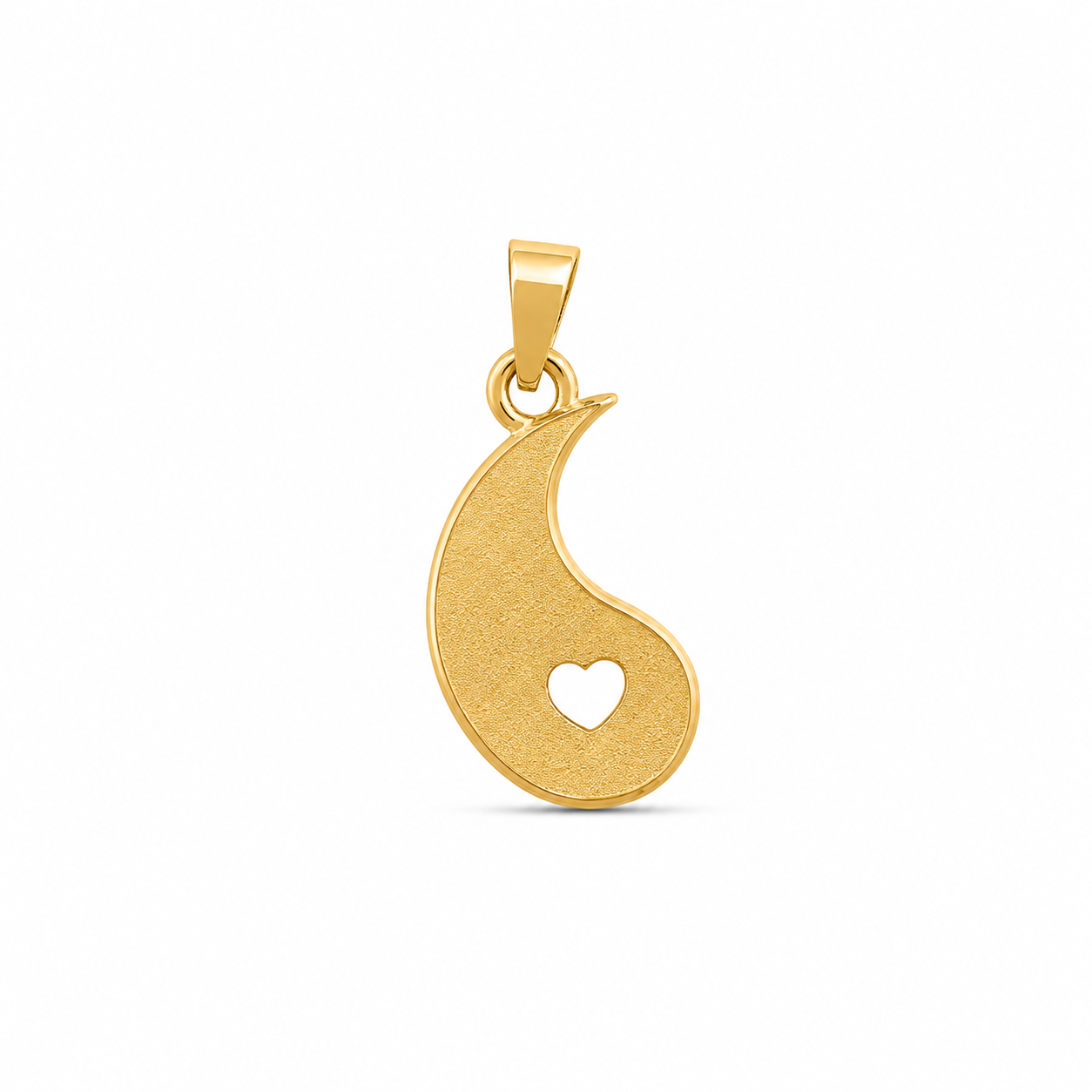 10KT Yellow Gold Half Ying Yang Pendant [A0B5]