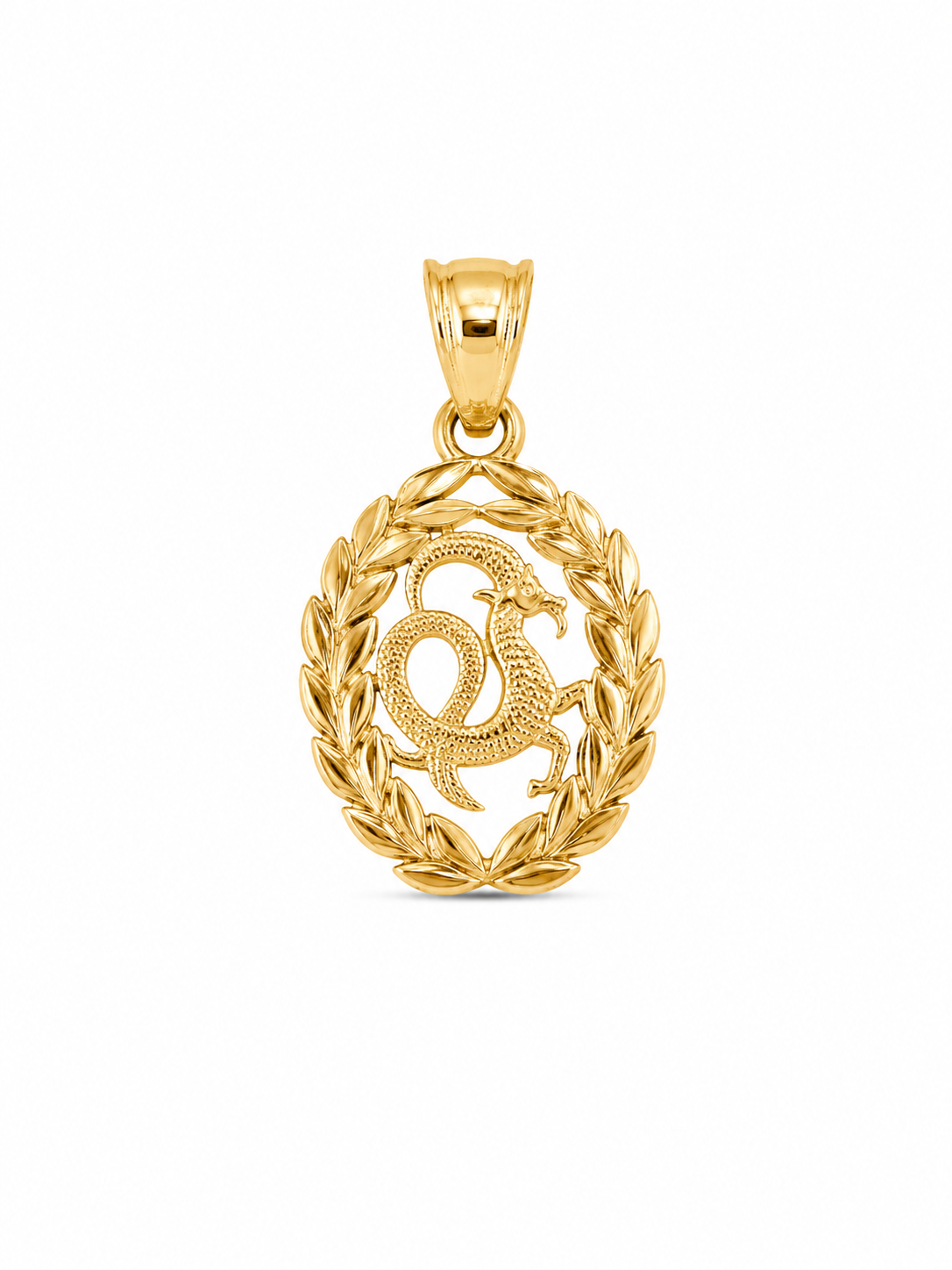 14KT Yellow Gold Capricorn Pendant [A1B5]