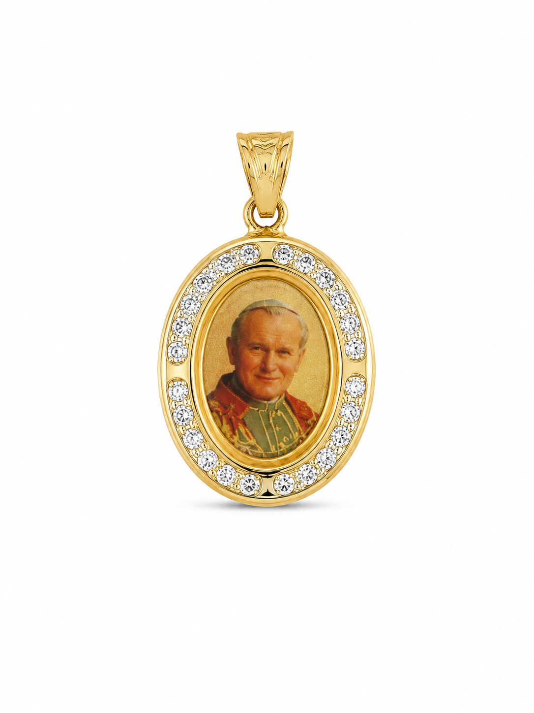 10KT Yellow Gold Pope John Paul II Pendant [A1B0]
