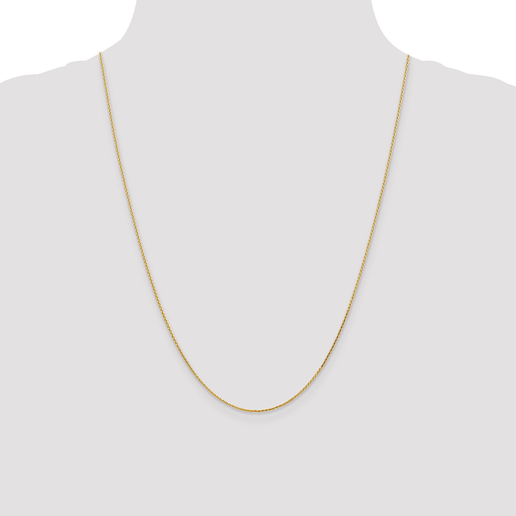 14K 1.0mm D/C Wheat Chain