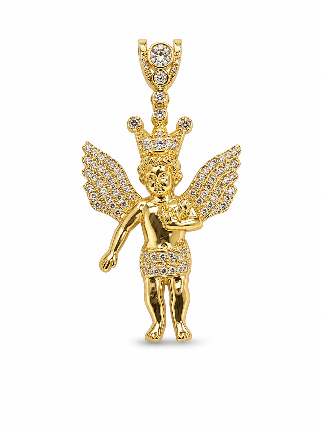 10KT Yellow Gold Angel Pendant [A6B4]