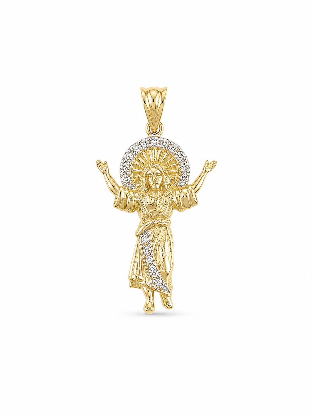 10KT Two-Tone Gold Divino Nino Pendant [A1B9]
