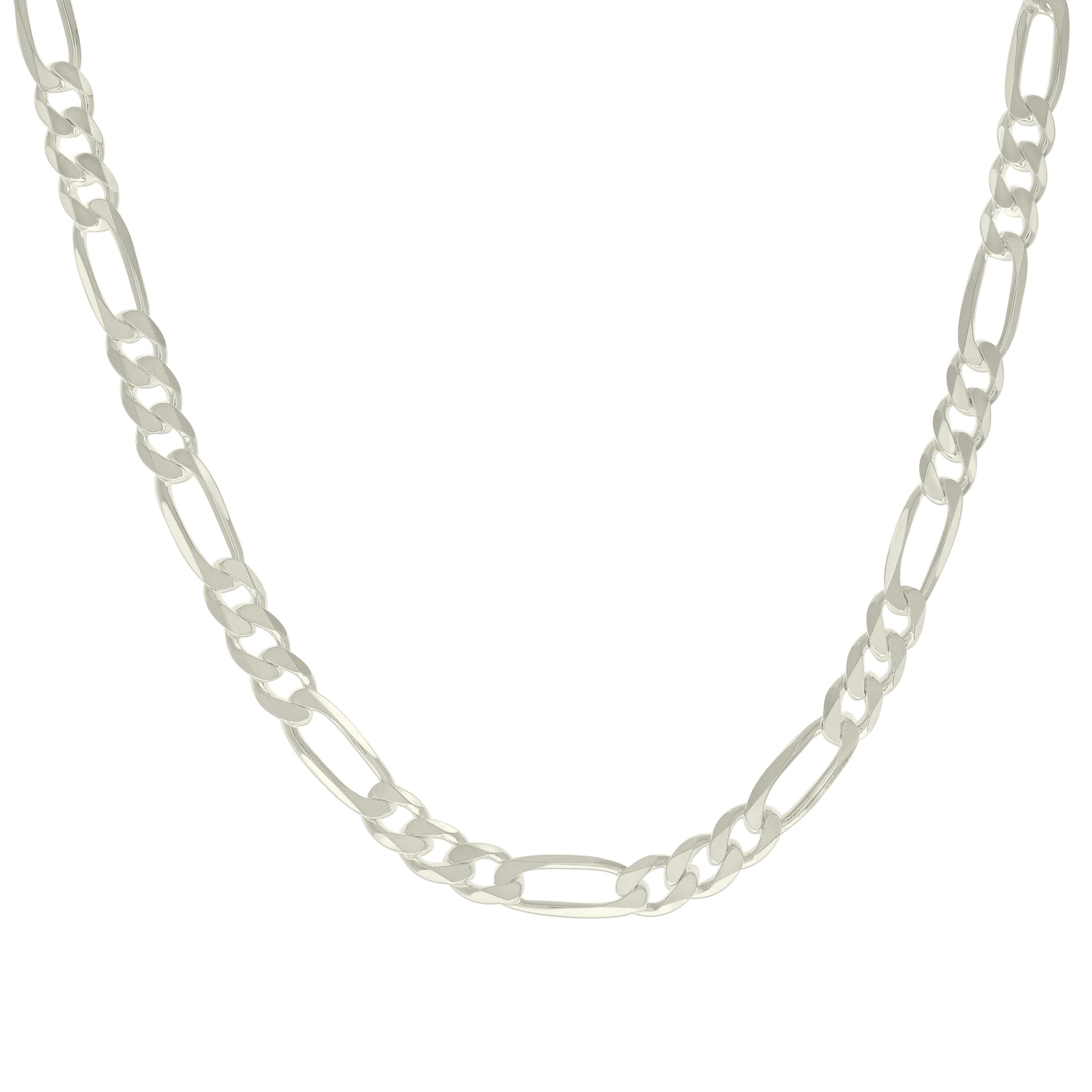 925 Sterling Silver Solid Classic Figaro Silver Plated 060 2.0mm